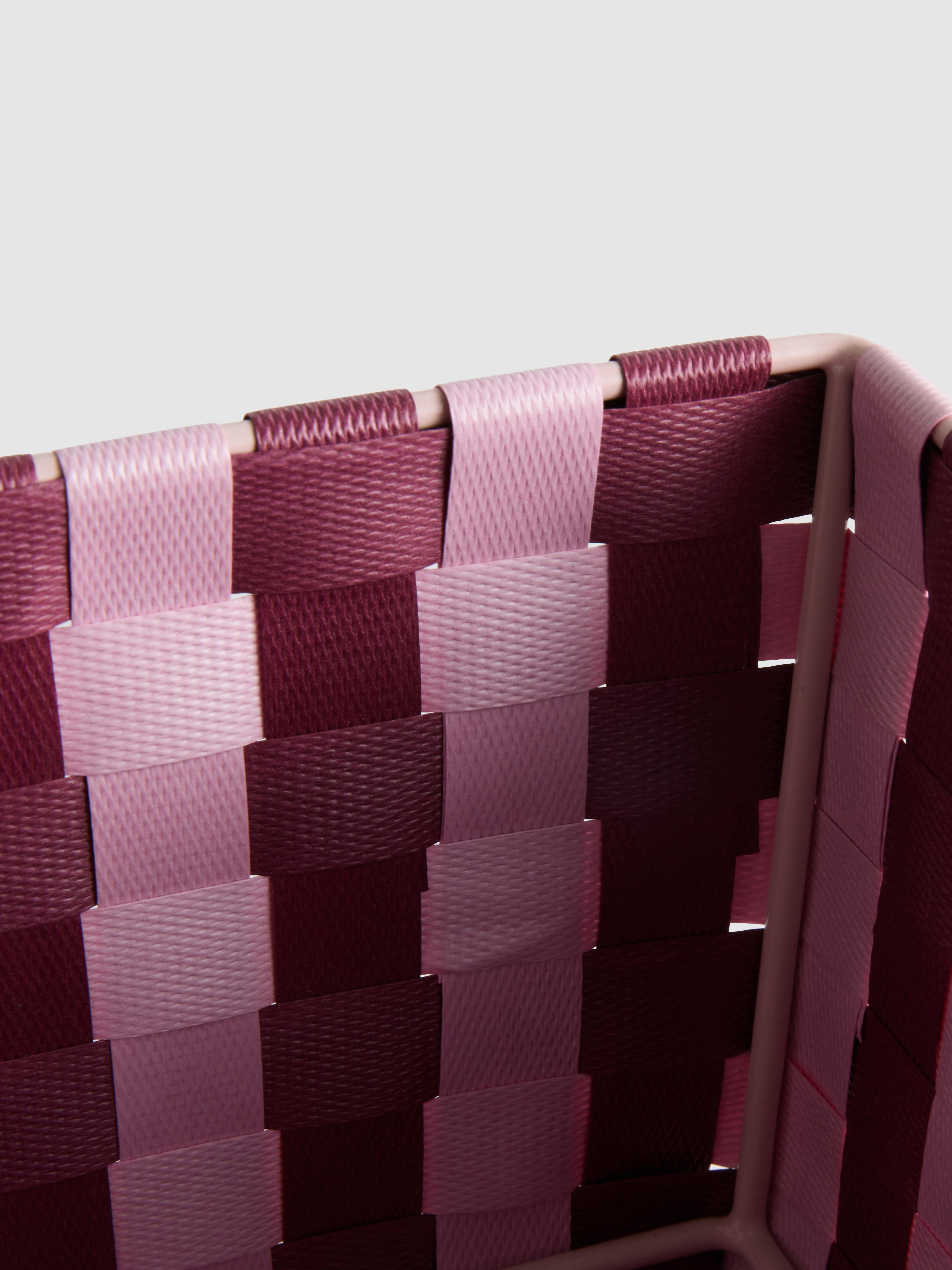 Two-Tone Woven Storage Basket