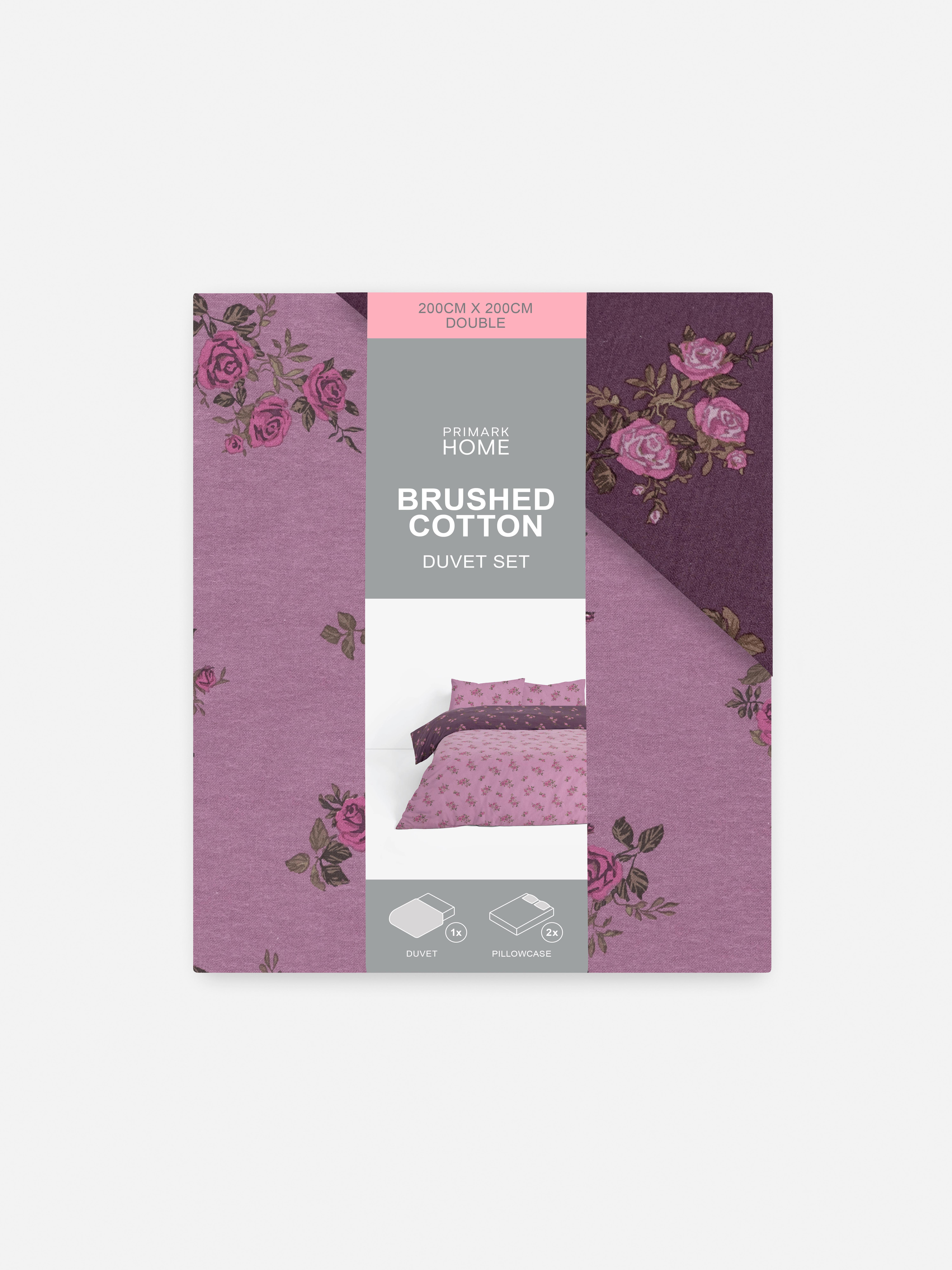 Set copripiumone una piazza e mezza cotone con rose