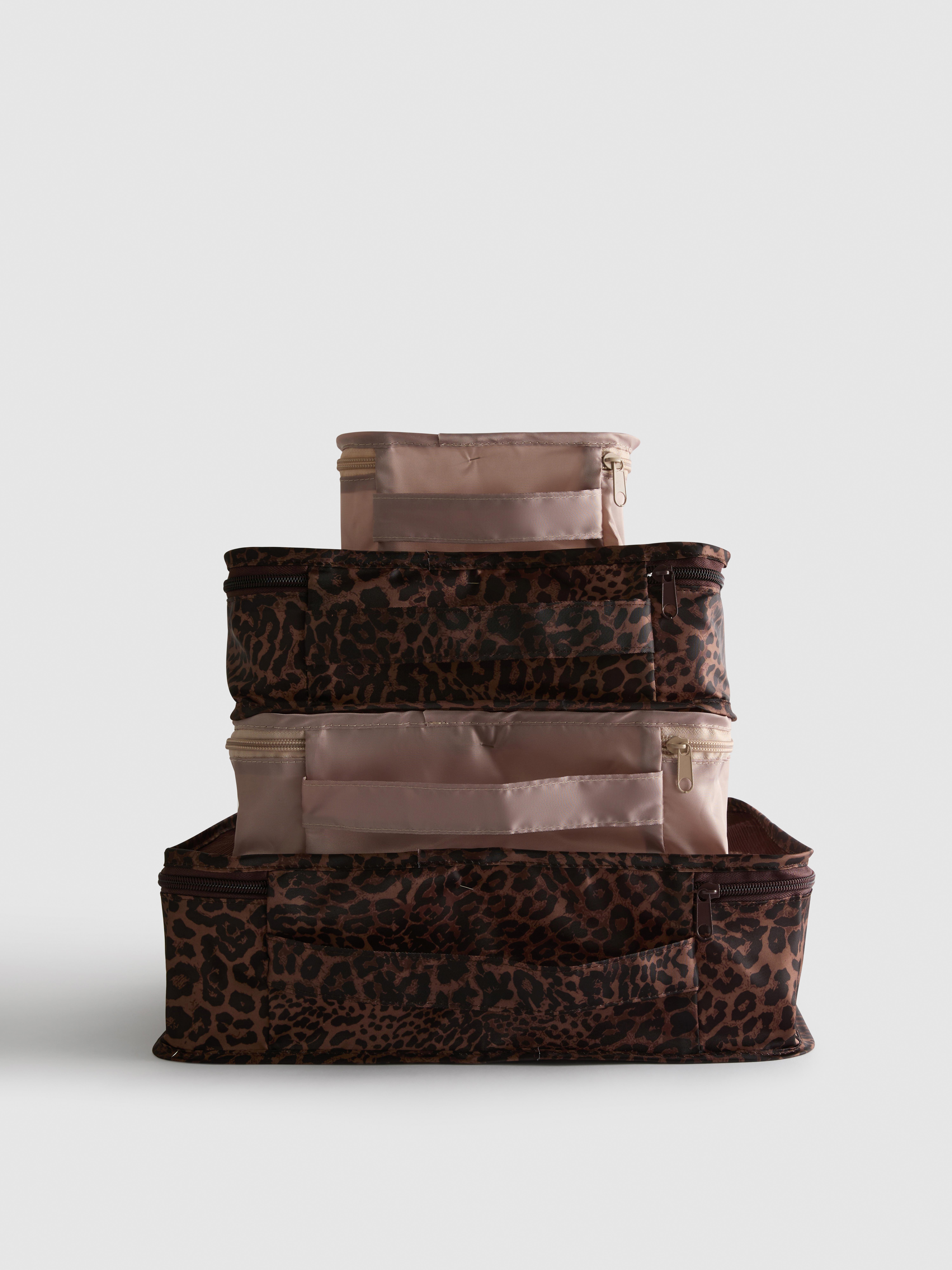 8pk Leopard Print Packing Cube Set
