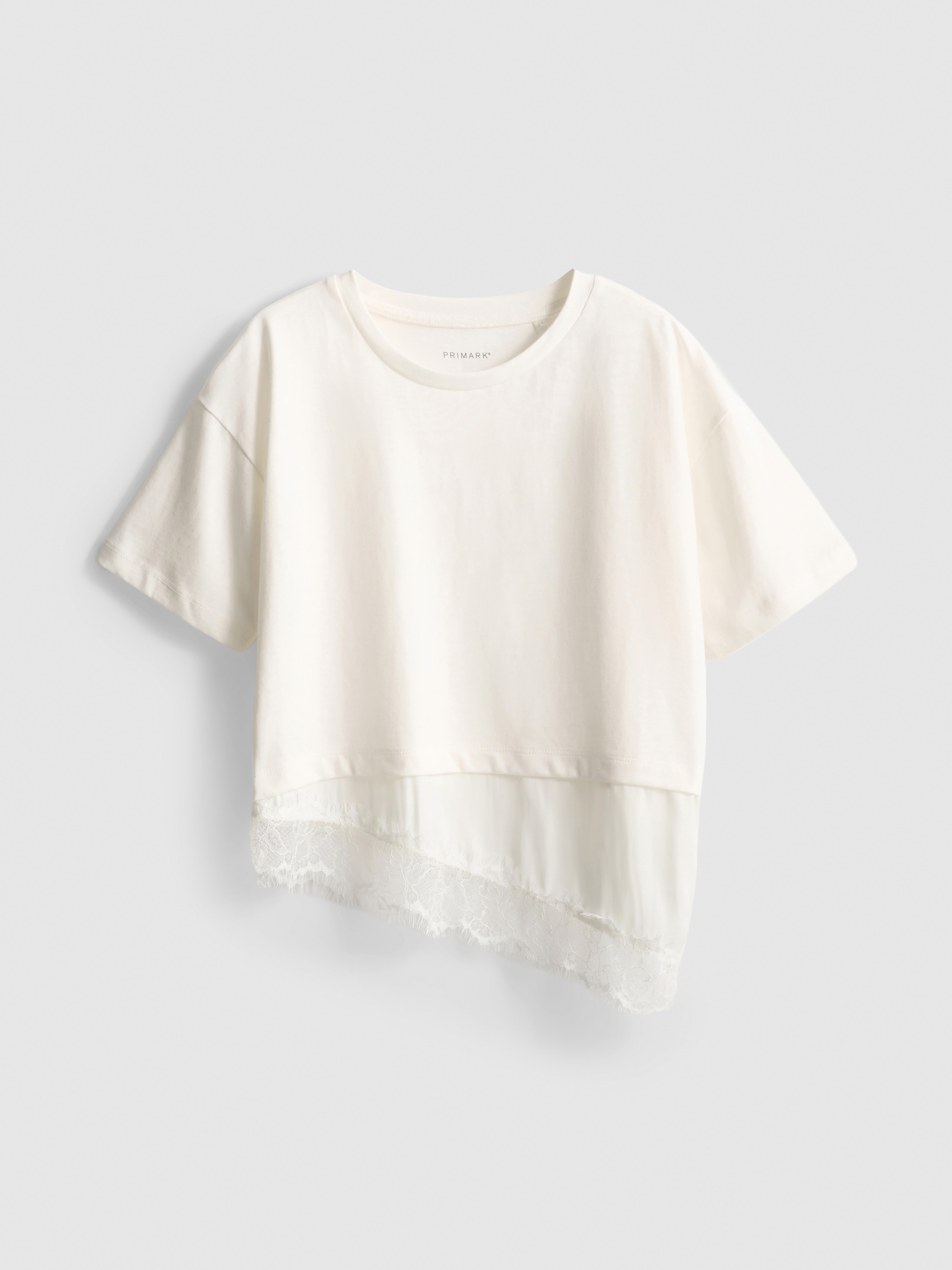 7–15 Jahre | T-Shirt mit Spitzensaum