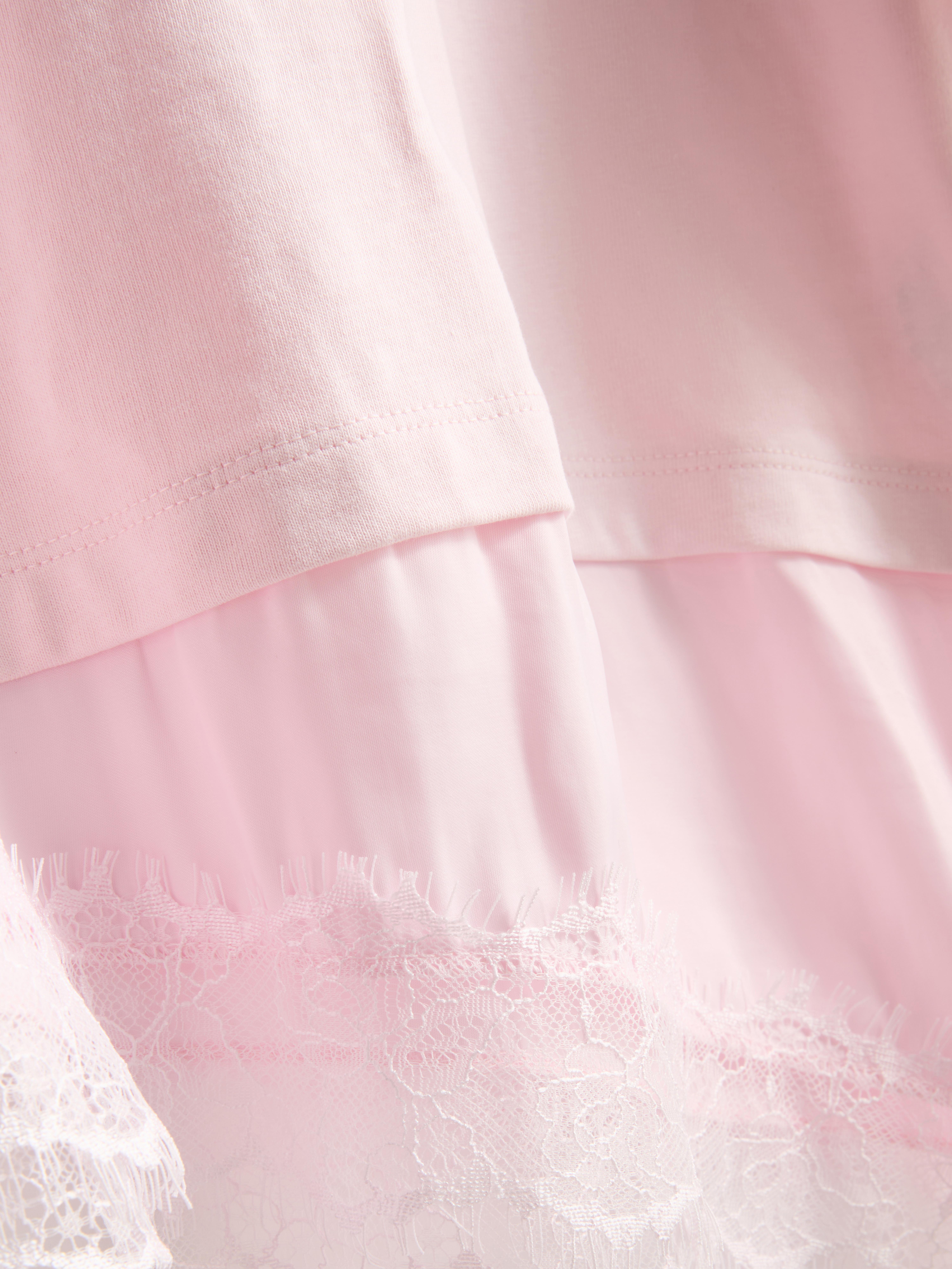 7-15yrs | Lace Hem T-Shirt