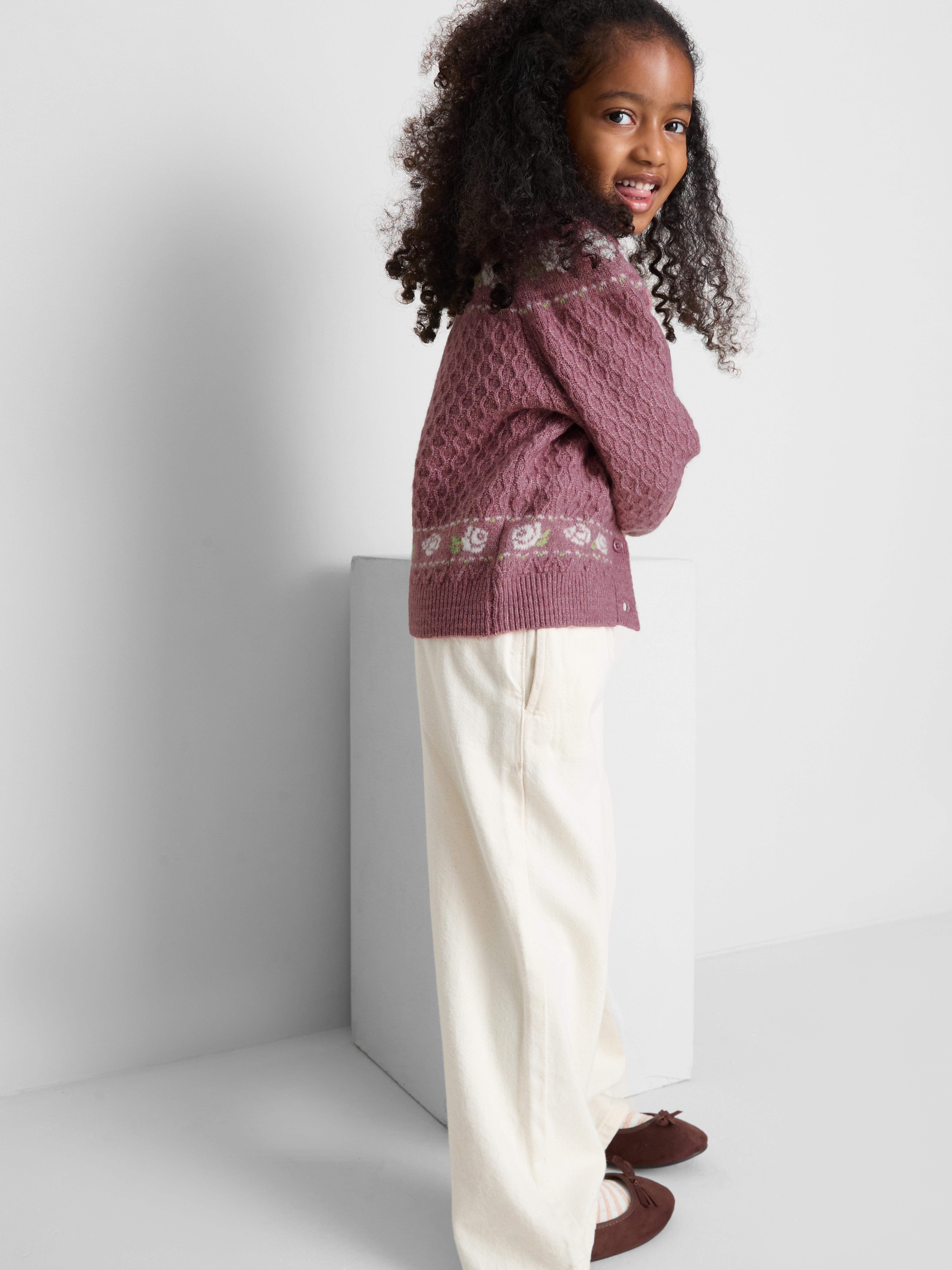 1-9yrs | Scallop-Trim Cardigan