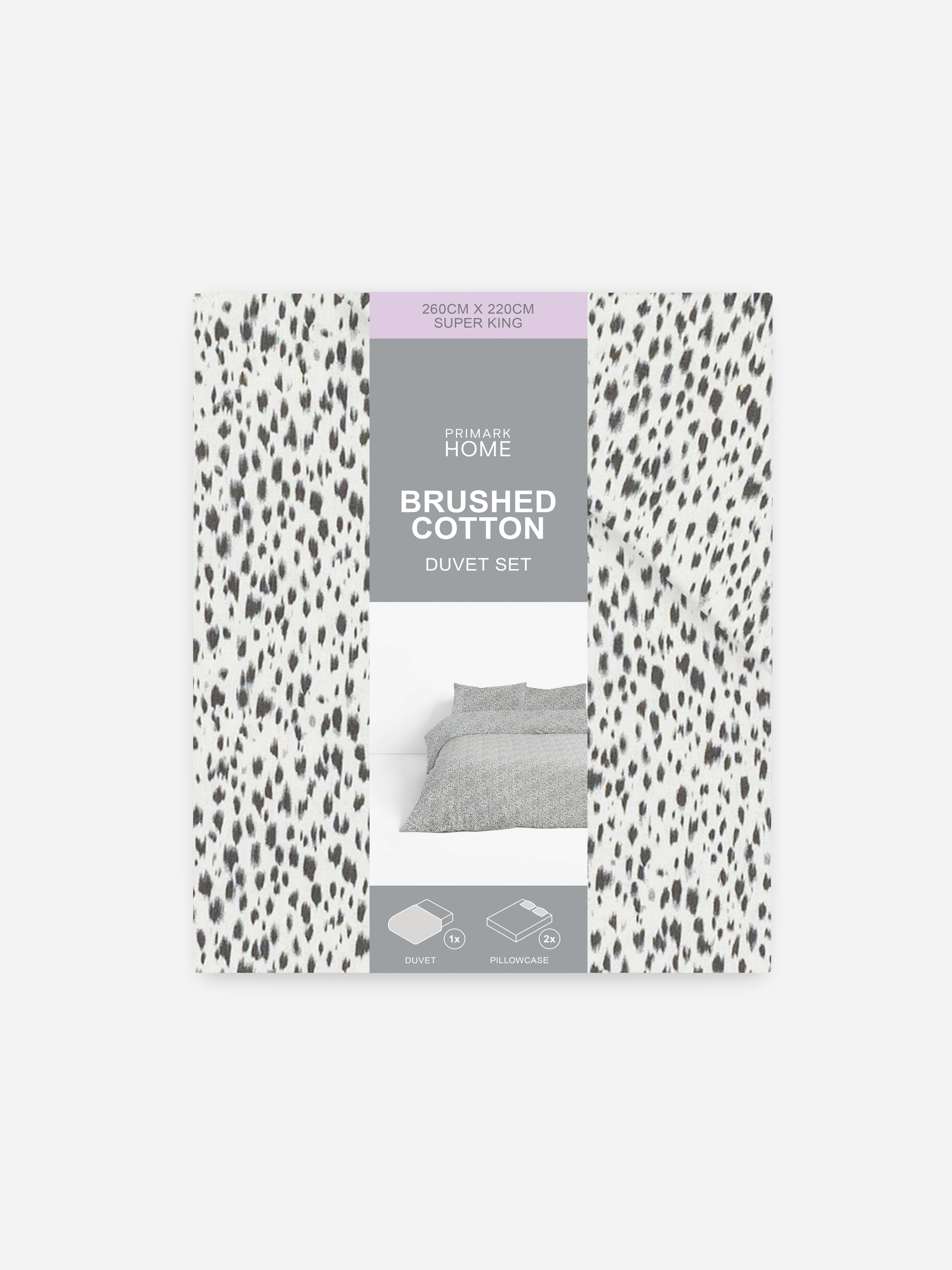 Animal Pattern Brushed Cotton Super King Duvet Cover Set