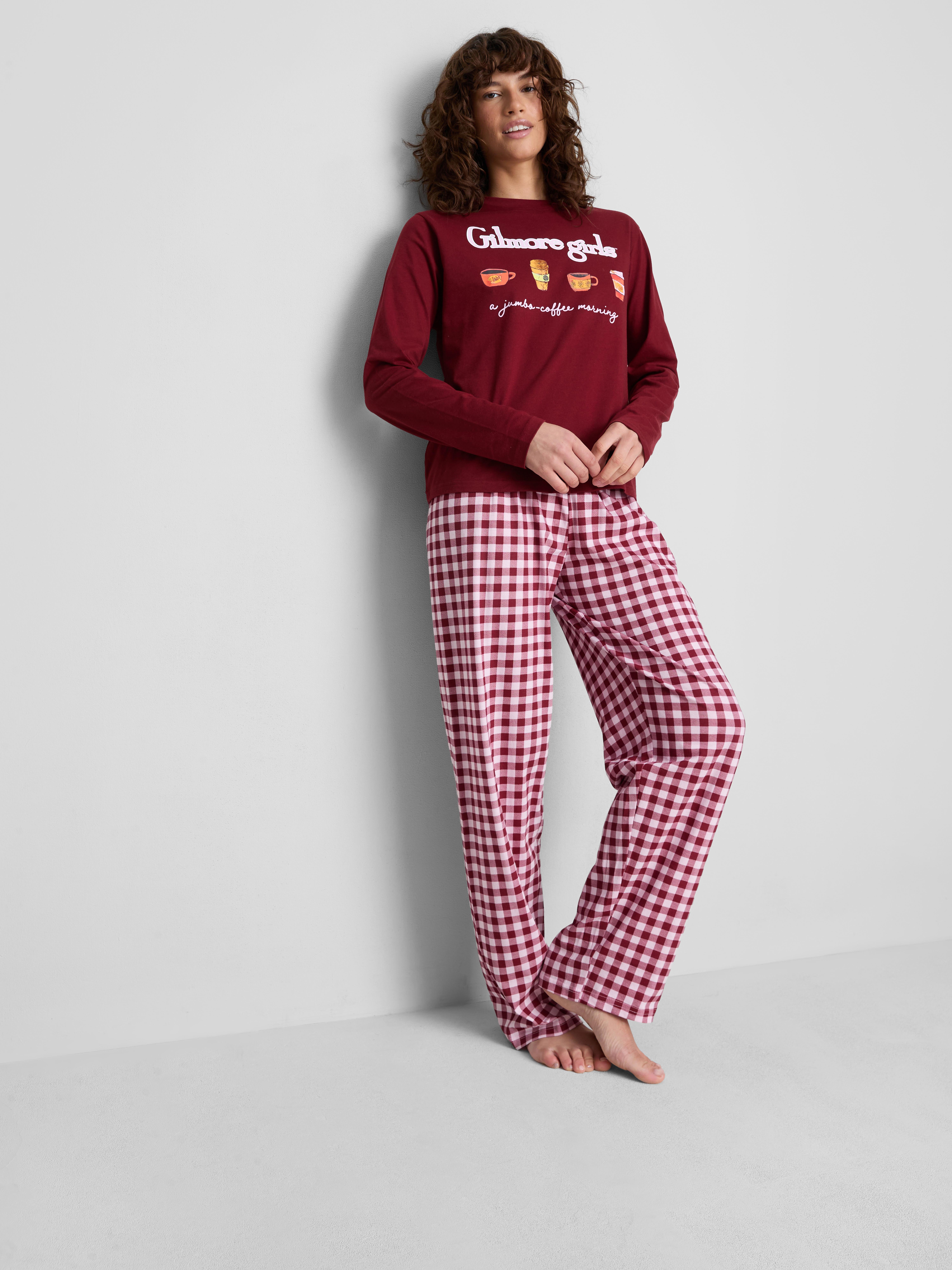 Pyjama à carreaux et motif Gilmore Girls