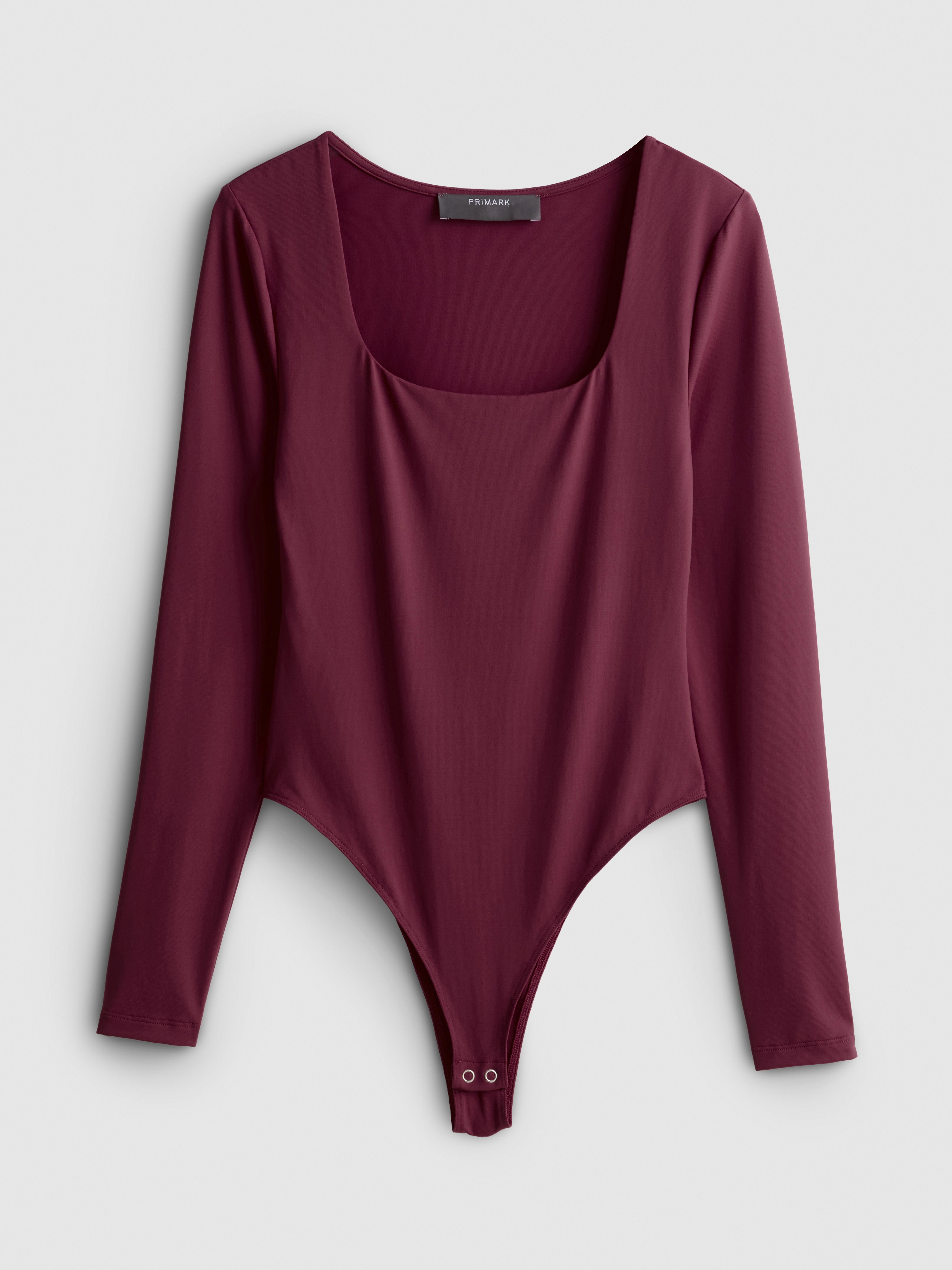 Second Skin Square Neck Long Sleeve Bodysuit