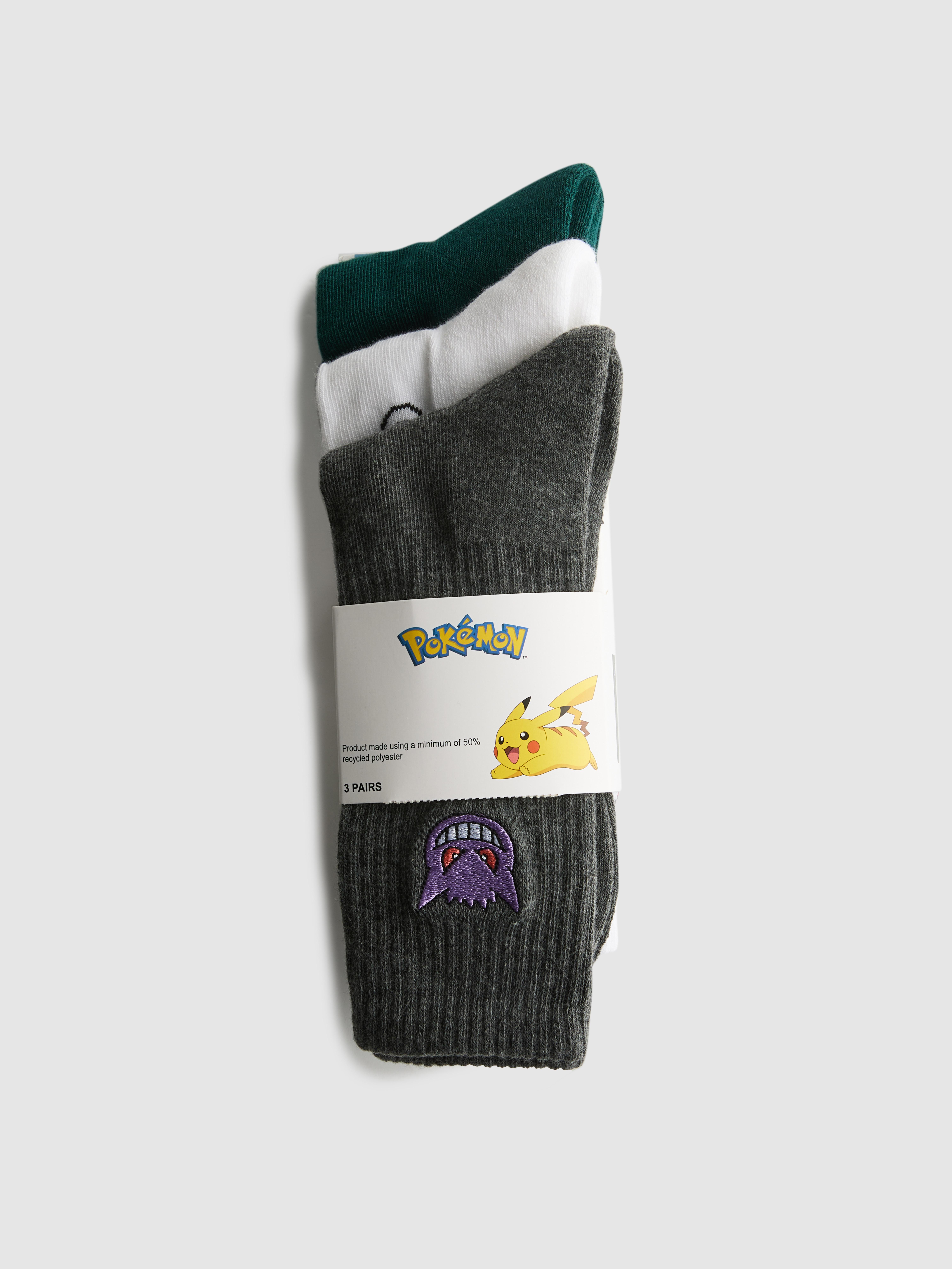 3pk Pokémon Crew Socks