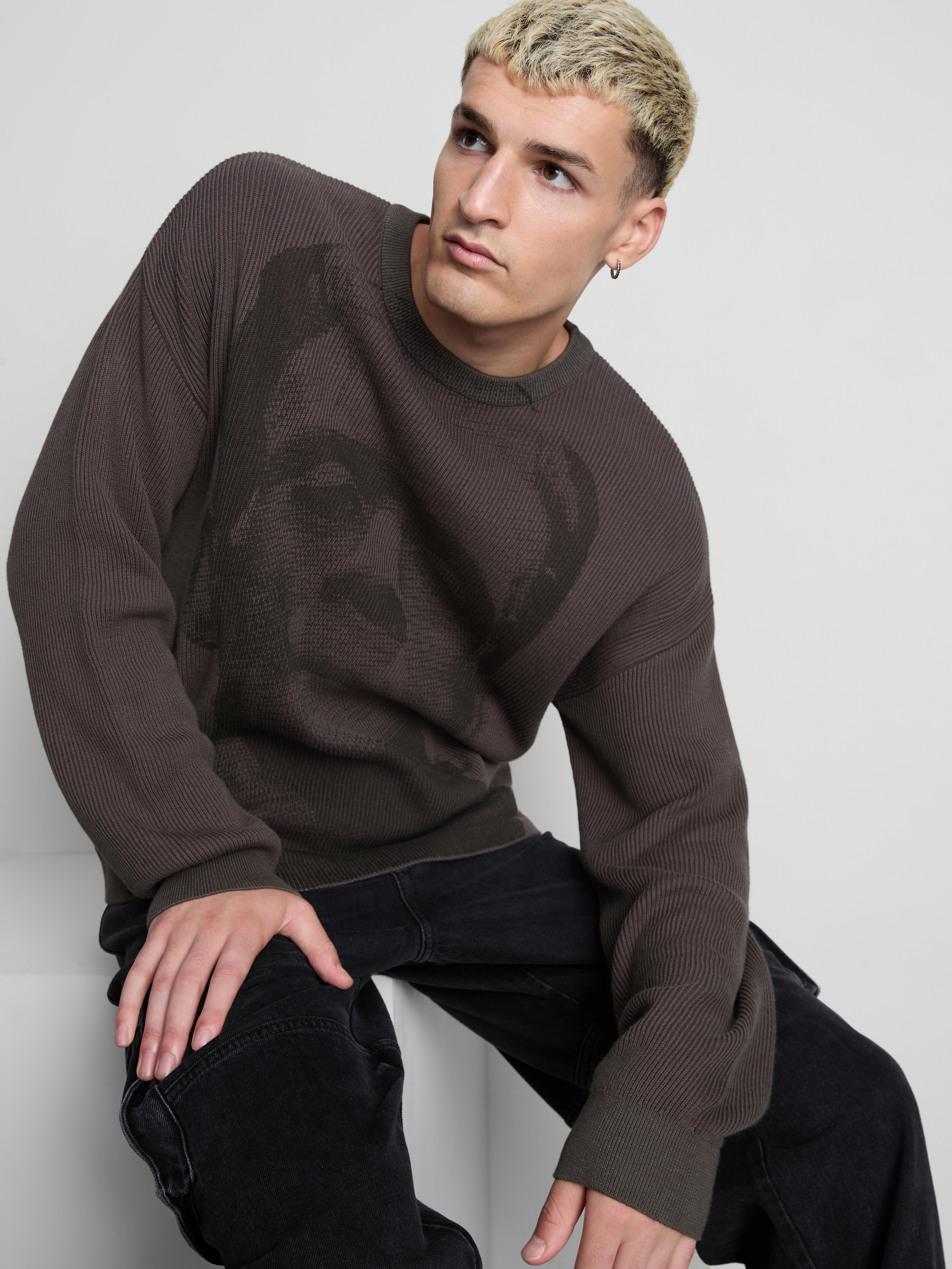 Frankenstein Pure Cotton Graphic Sweater