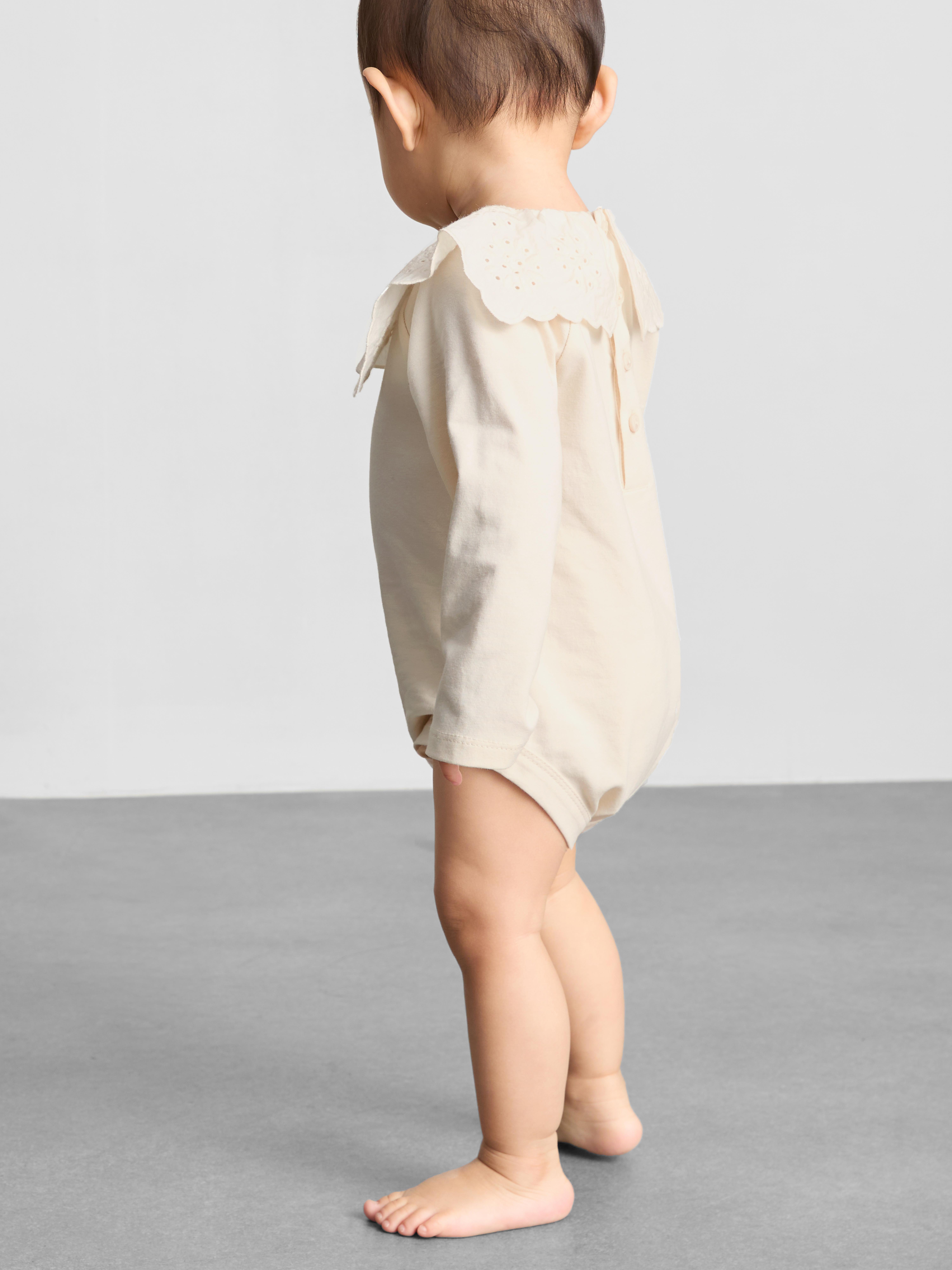 0-18mths | The Edit Eyelet Collar Newborn Bodysuit