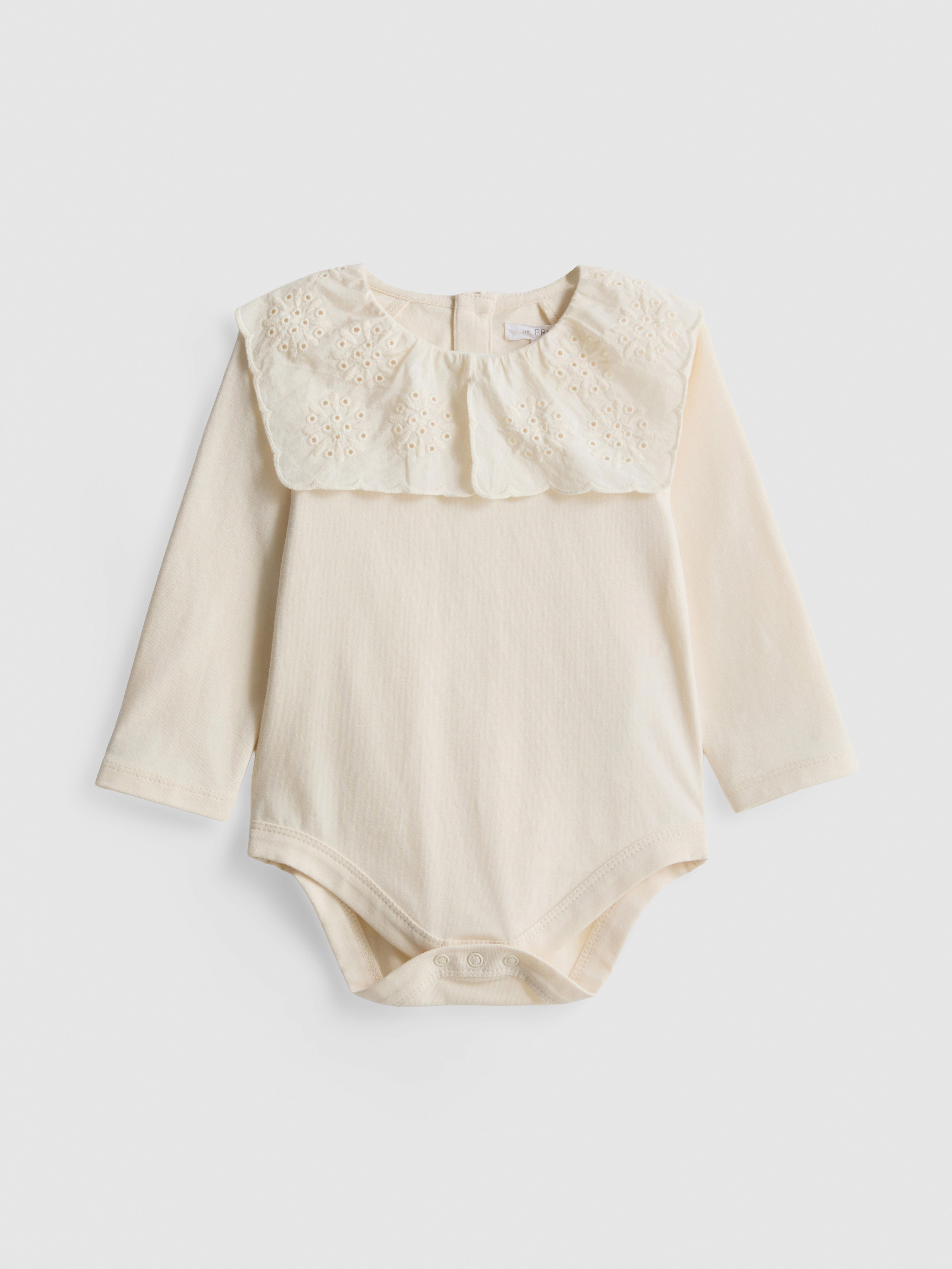 0-18mths | The Edit Eyelet Collar Newborn Bodysuit