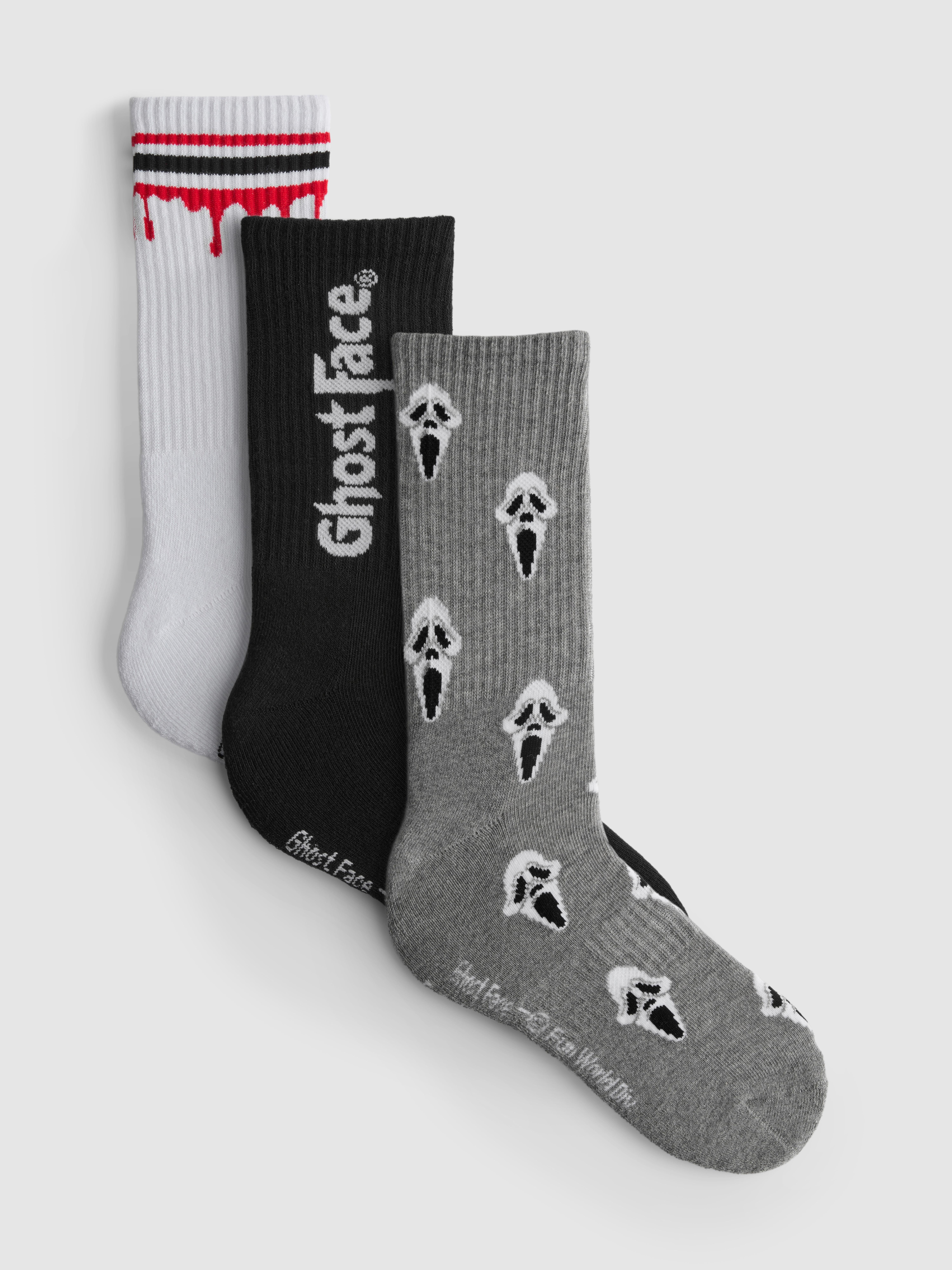 Lot de 3 paires de chaussettes côtelées fantômes