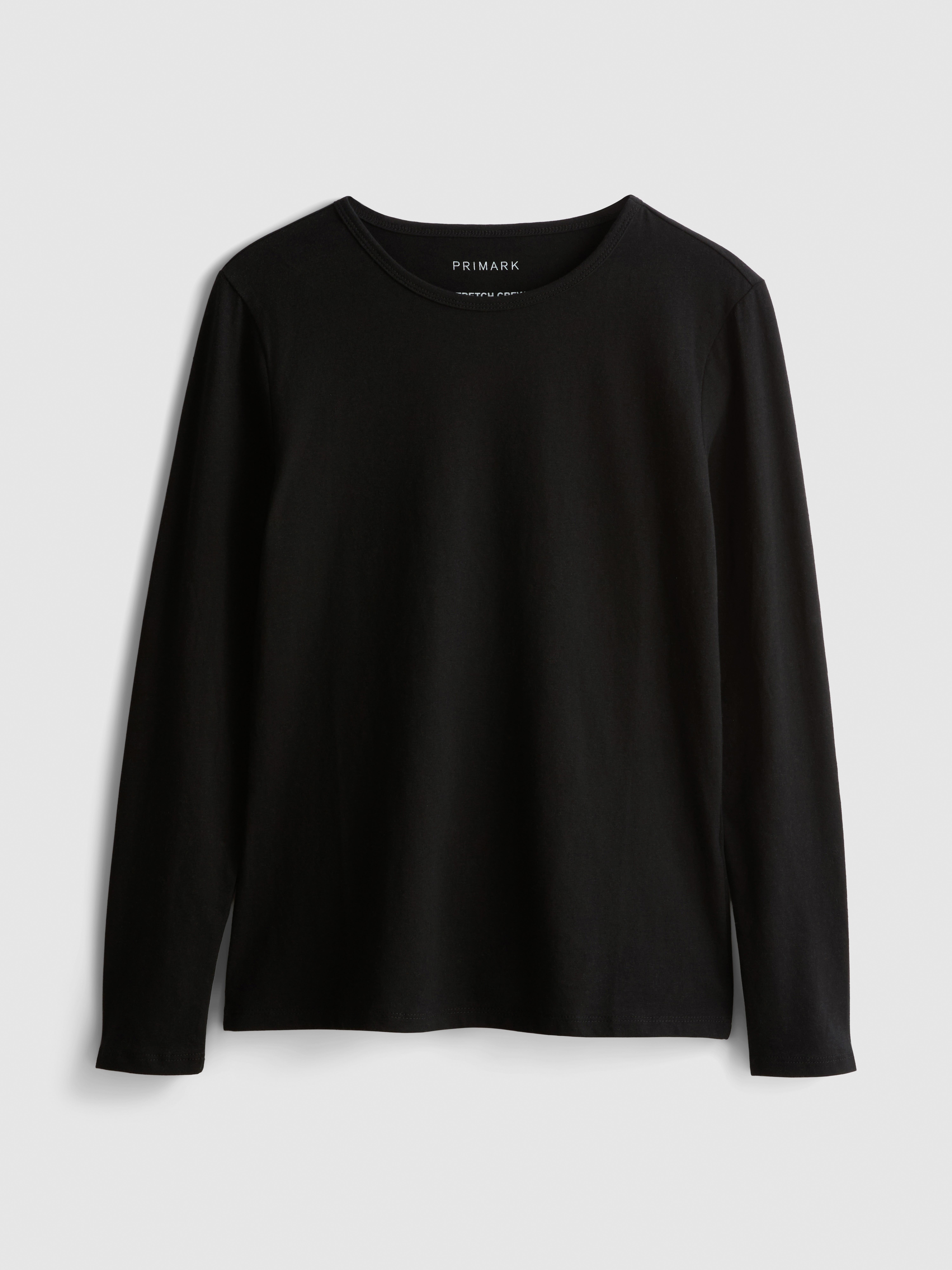 Cotton Rich Long Sleeve Crew Neck Top