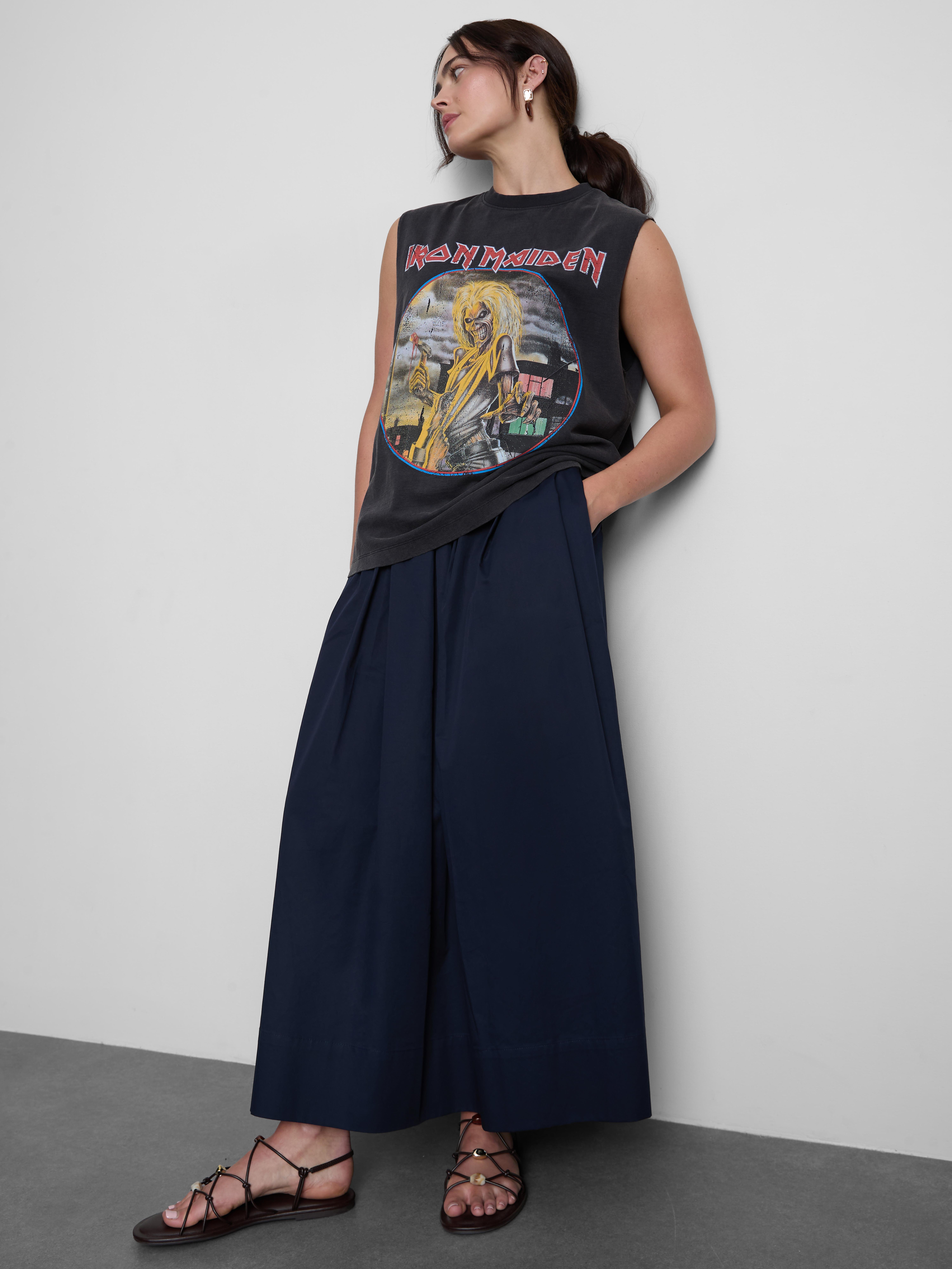Camiseta de algodón sin mangas de Iron Maiden