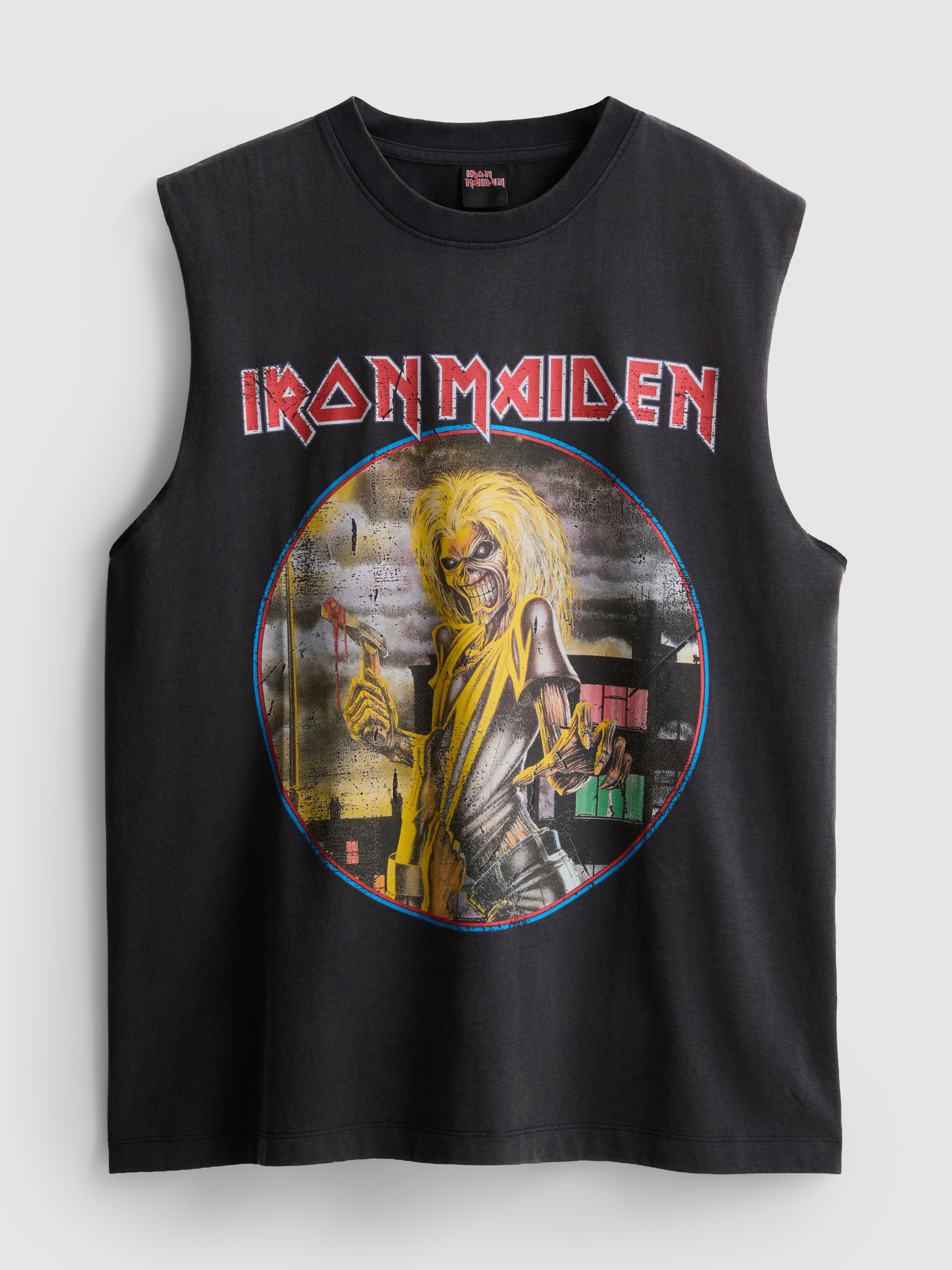 Baumwoll-Tanktop mit „Iron Maiden“ Grafik