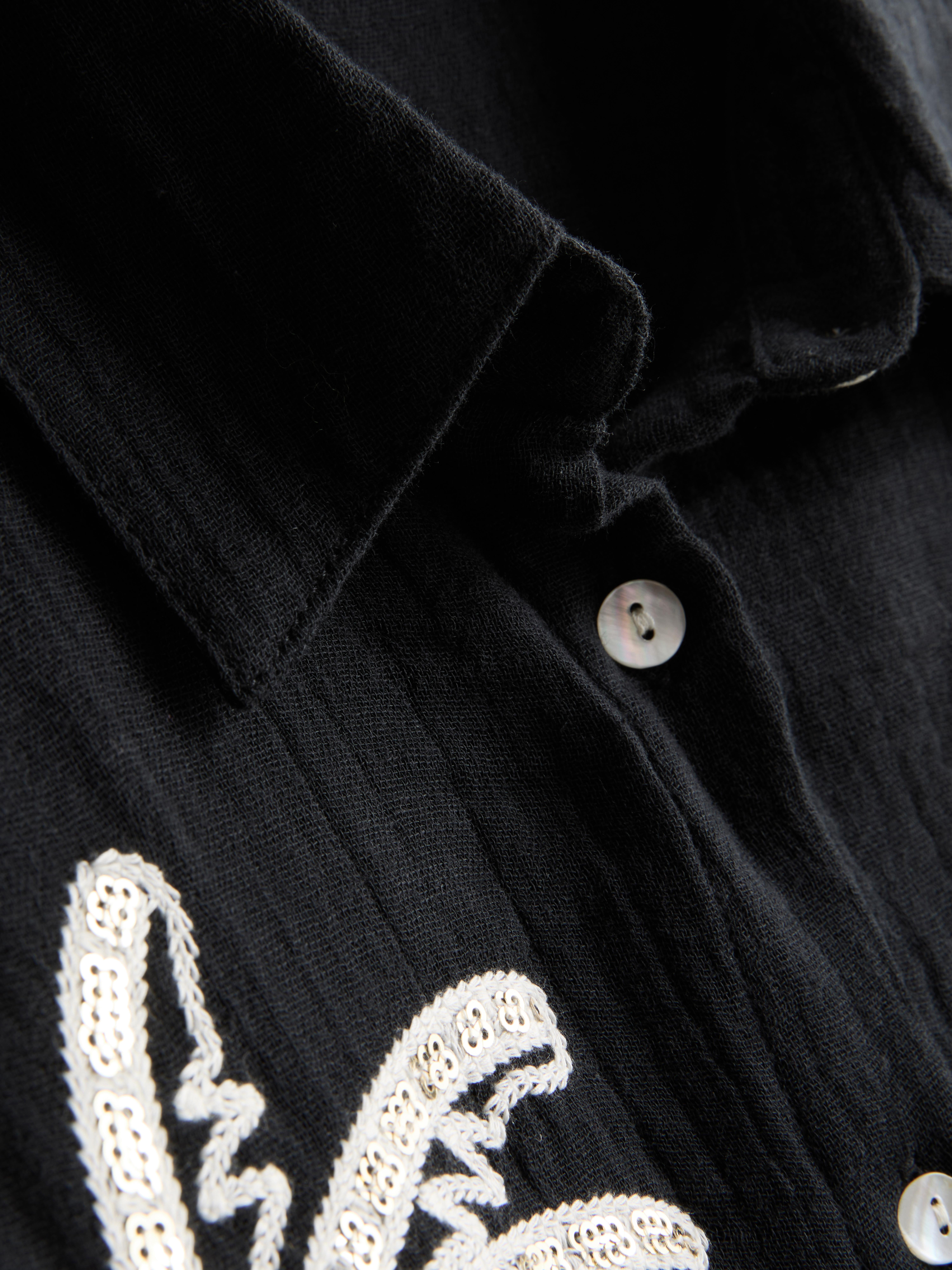Cropped Palm Tree Beach Shirt