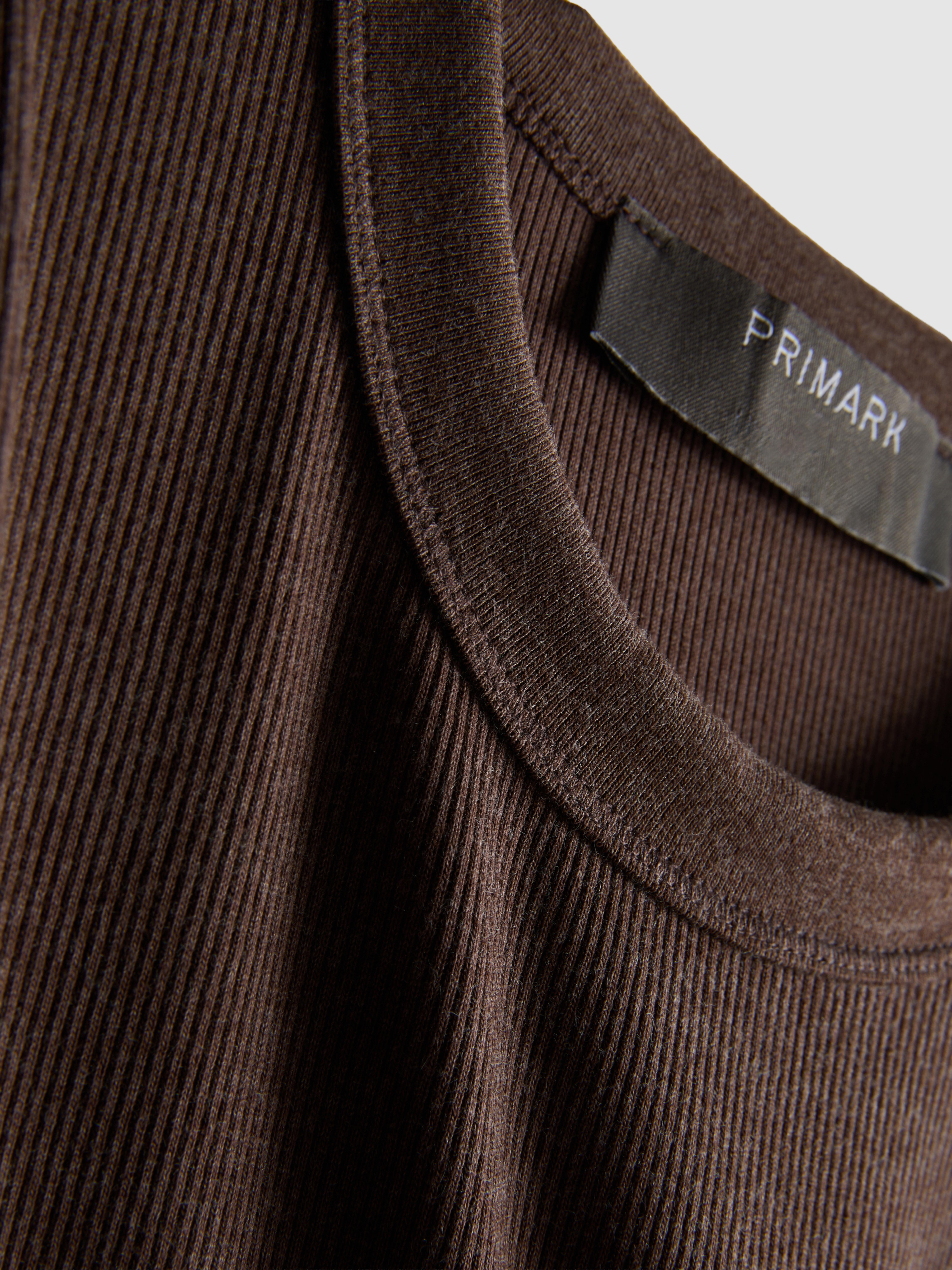 Cotton Rich Ribbed Long Sleeve Top