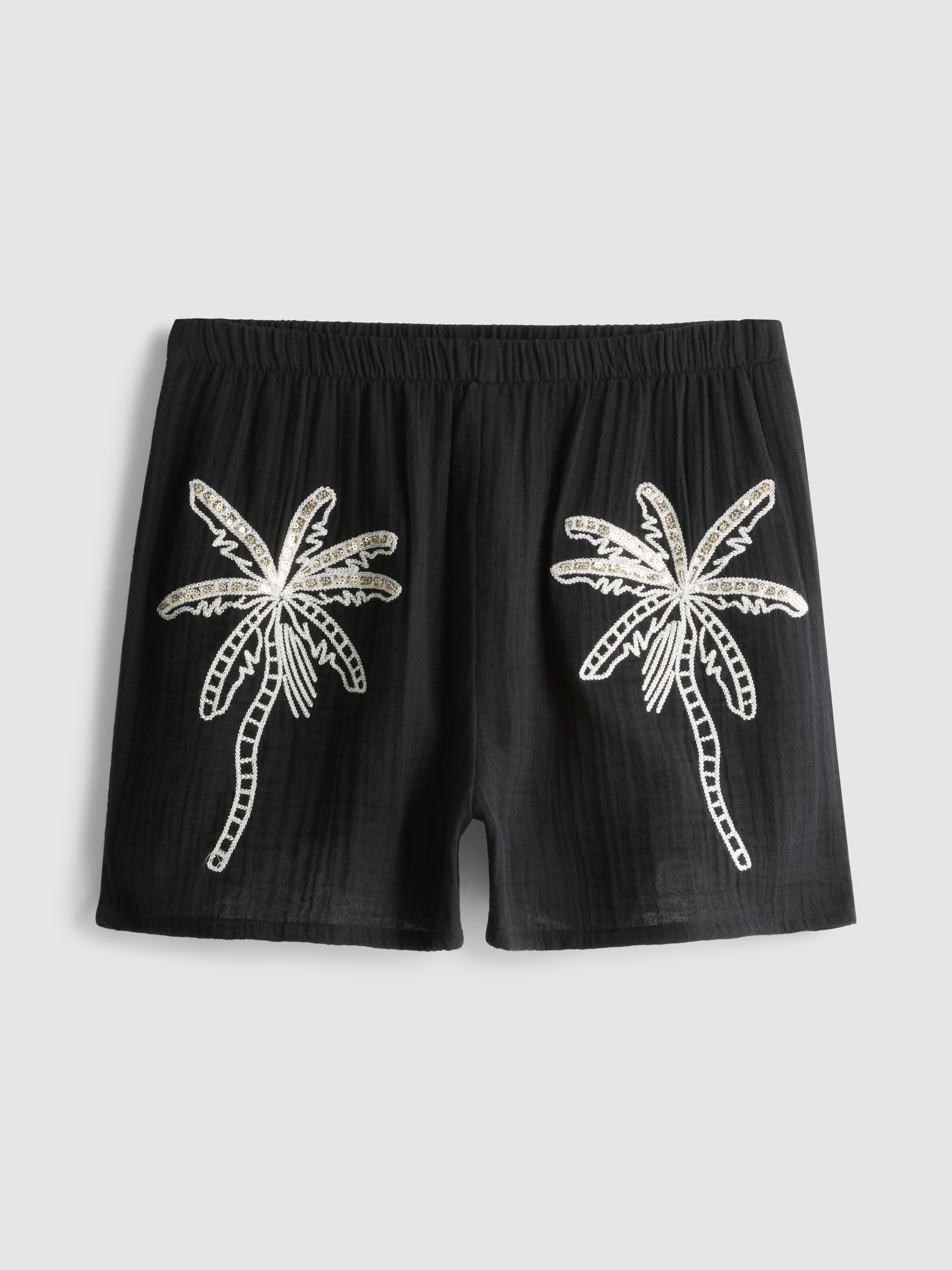 Cotton Palm Tree Beach Shorts
