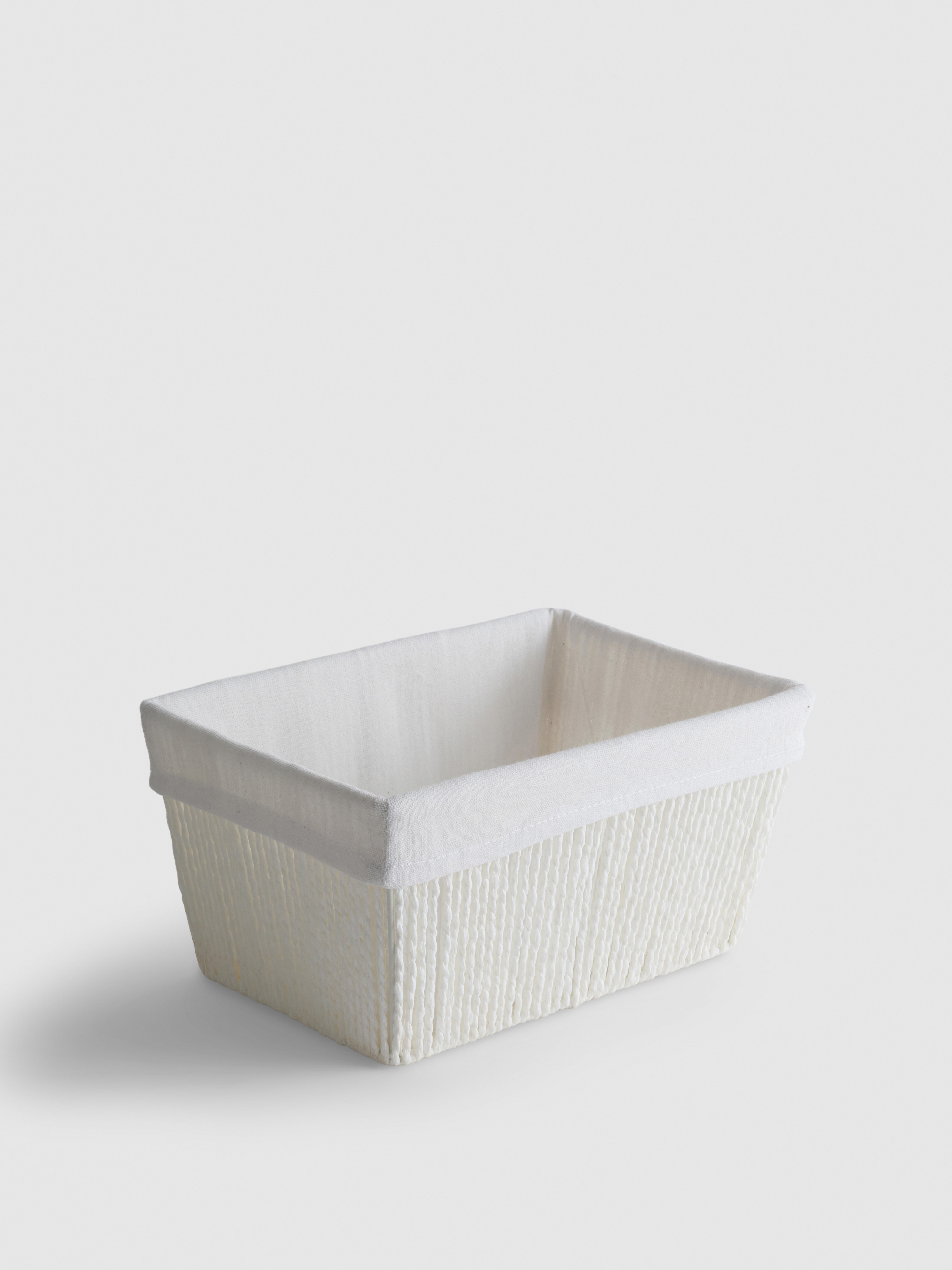 Medium Paper Rope Storage Basket White