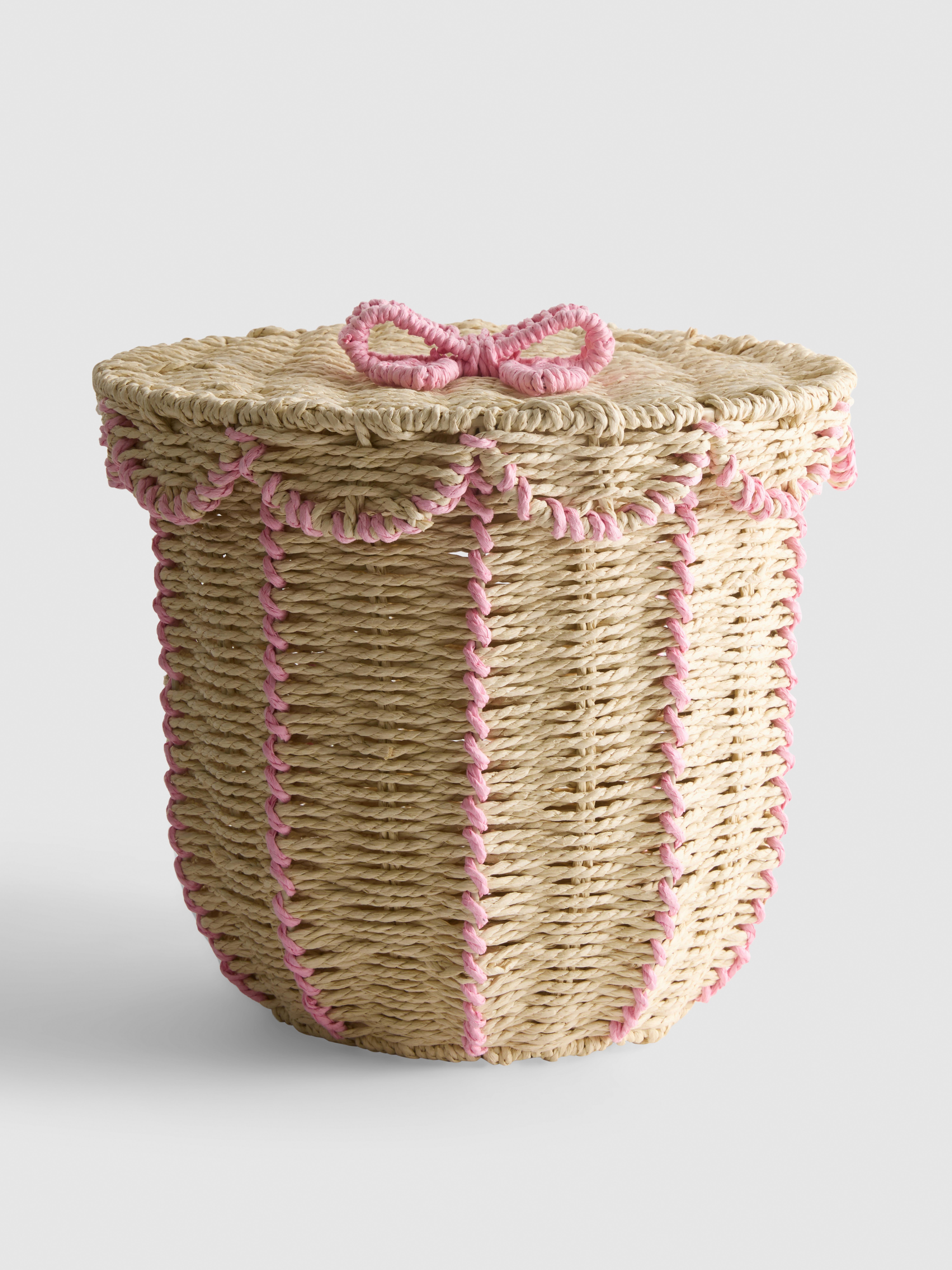 Woven Lidded Storage Basket