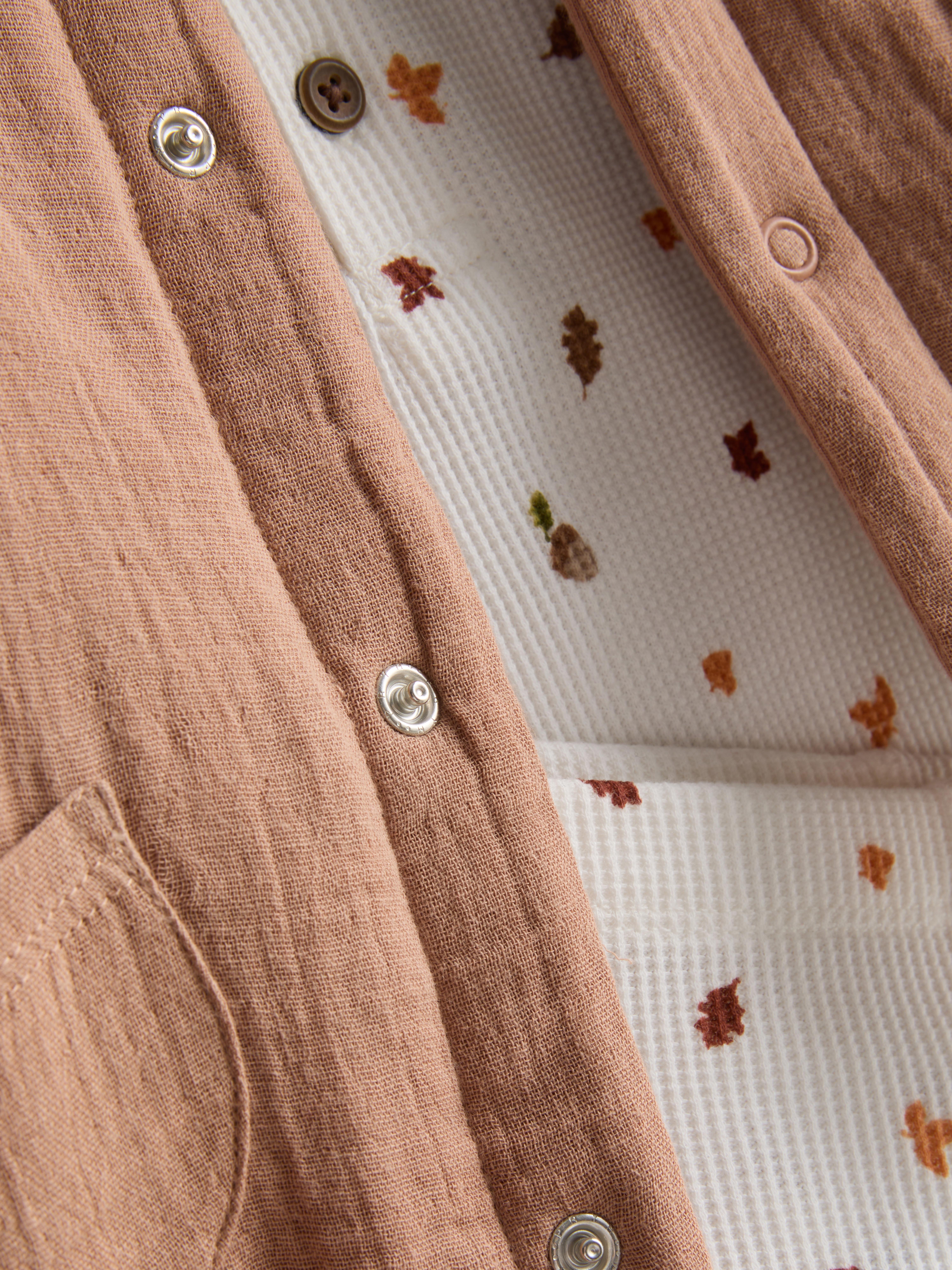 0-18mths | Acorn Graphic Bodysuit, Leggings, and Jacket Set