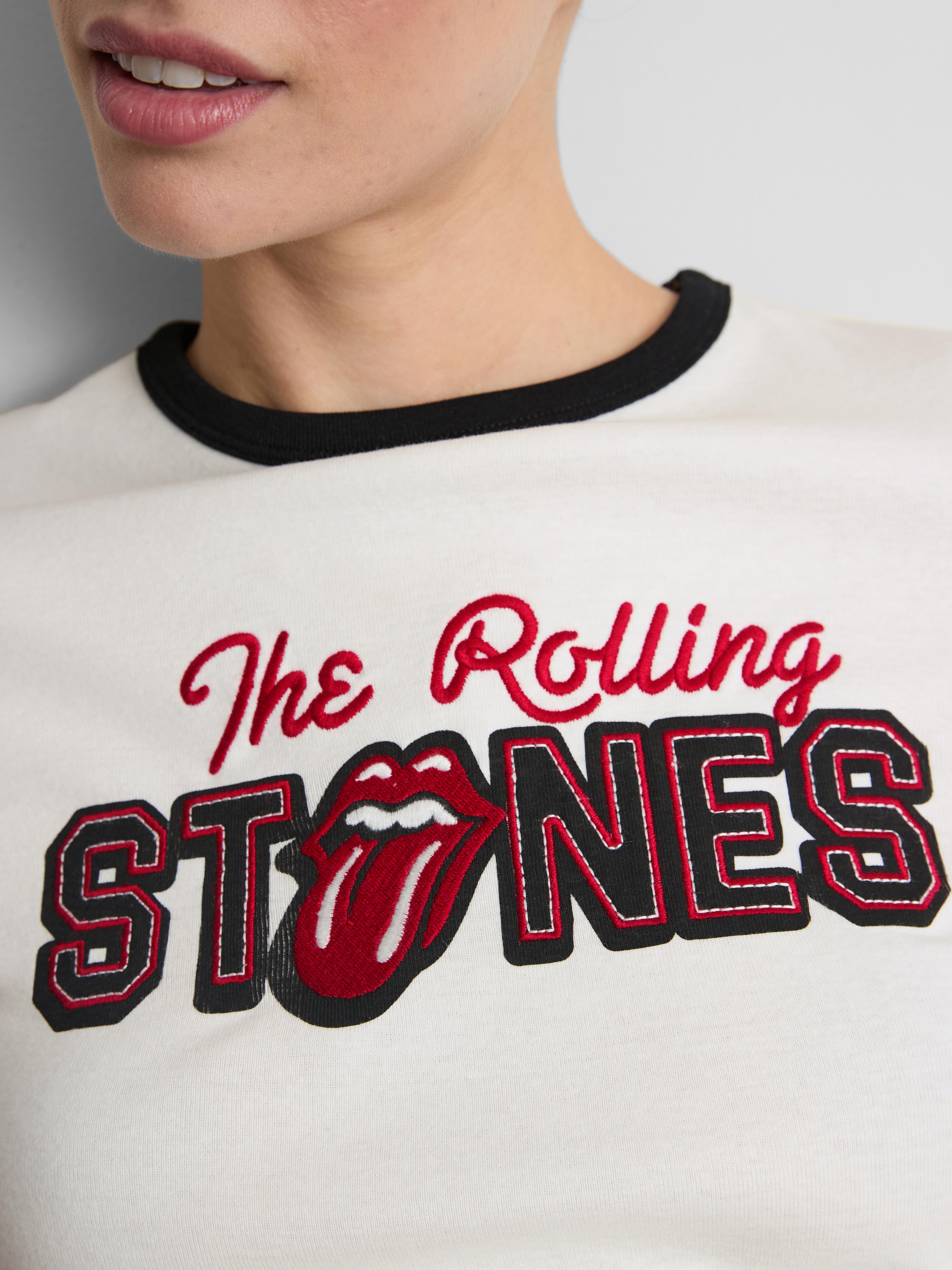 The Rolling Stones Cotton Graphic Ringer Tee
