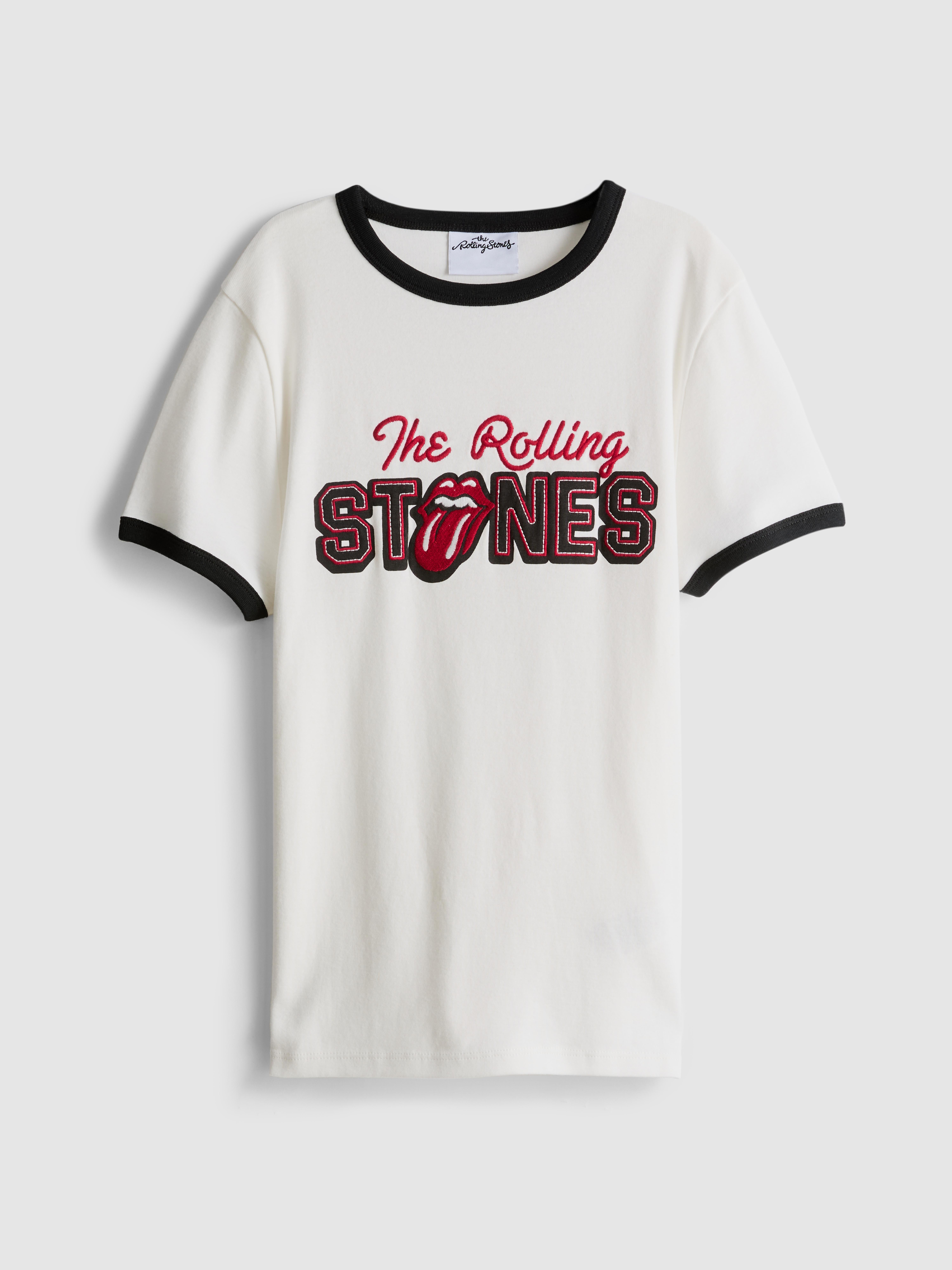 The Rolling Stones Cotton Graphic Ringer Tee