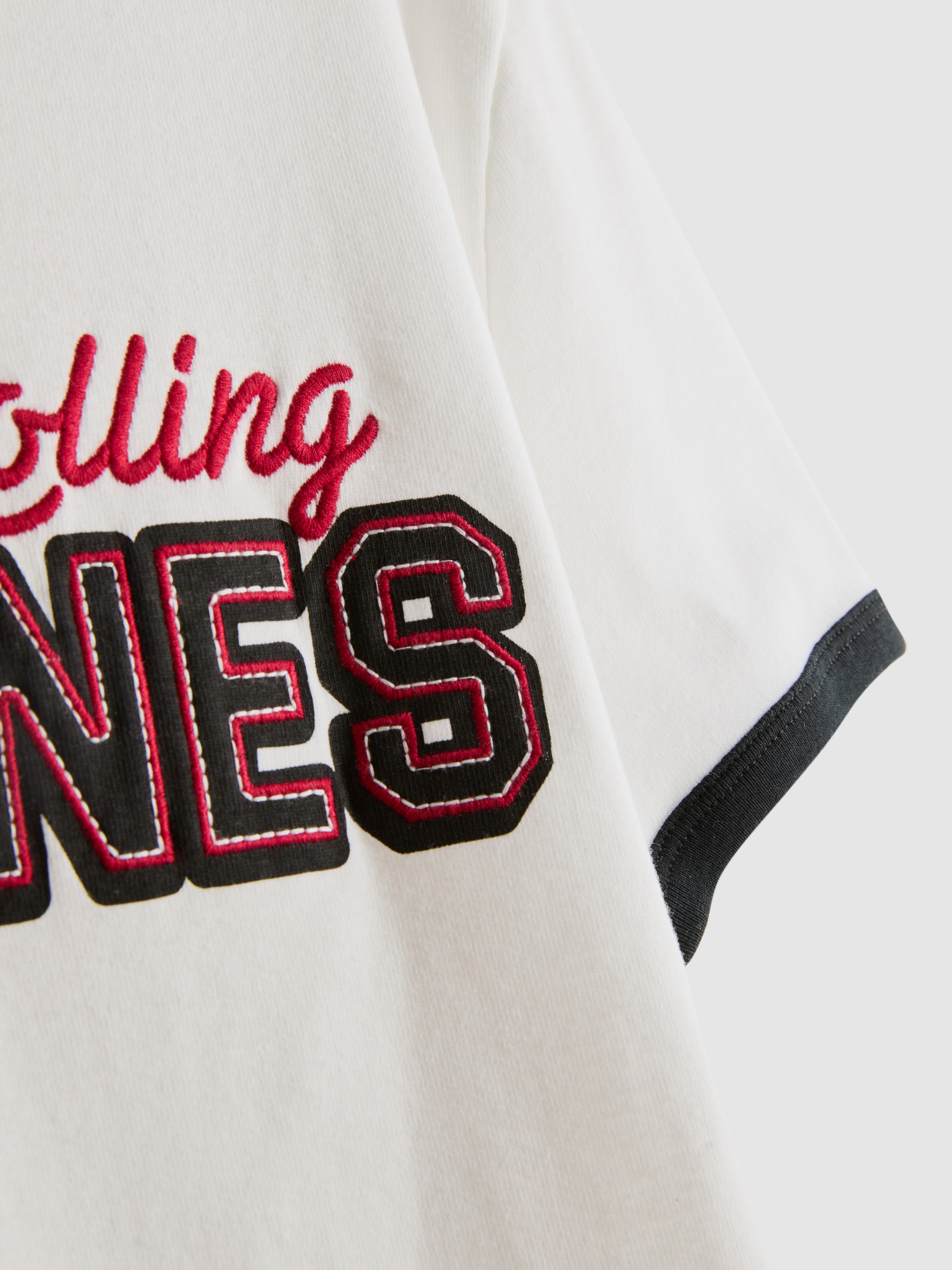 The Rolling Stones Cotton Graphic Ringer Tee