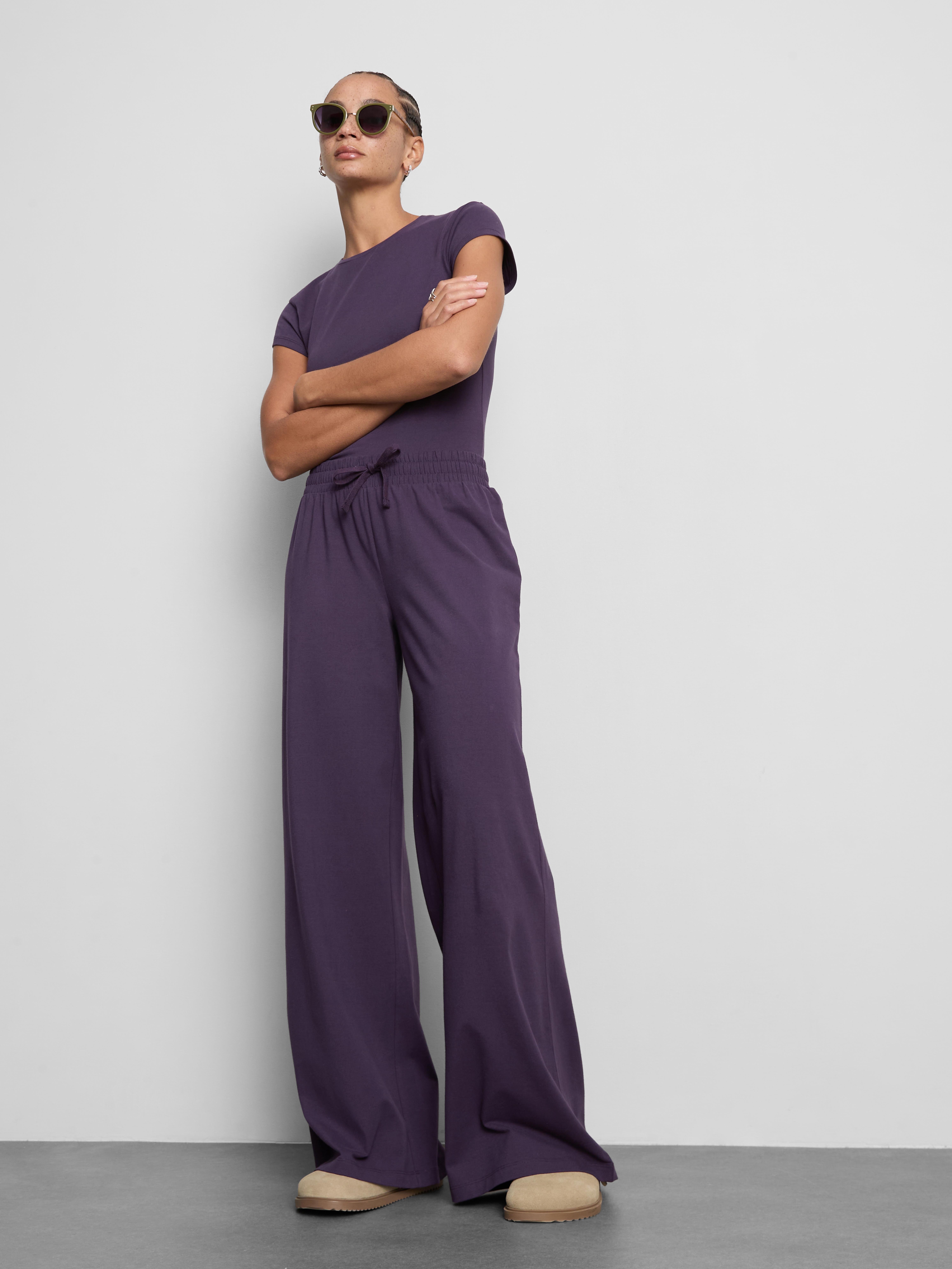 Mid-Rise Cotton Rich Straight Leg Pants