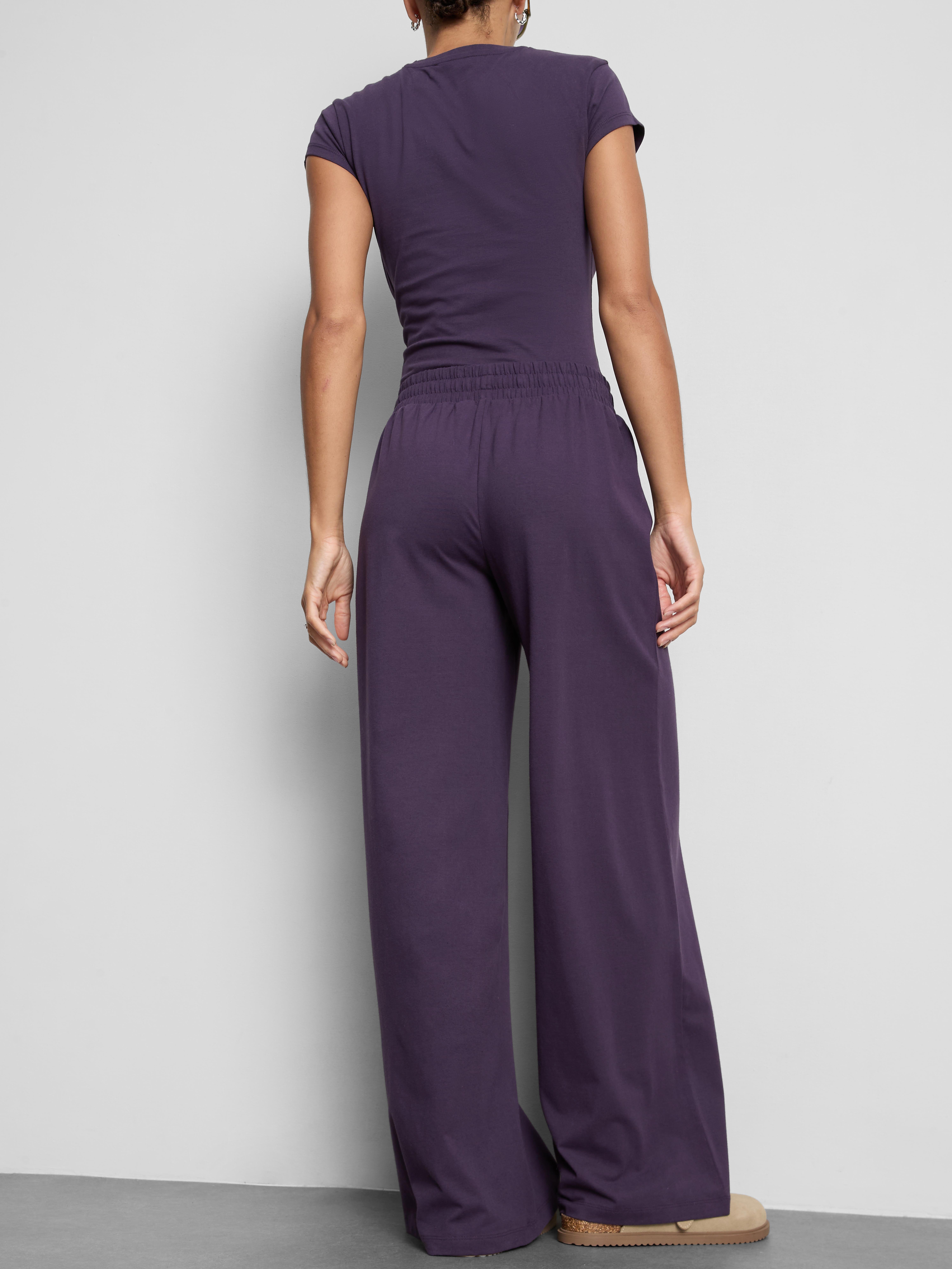 Mid-Rise Cotton Rich Straight Leg Pants