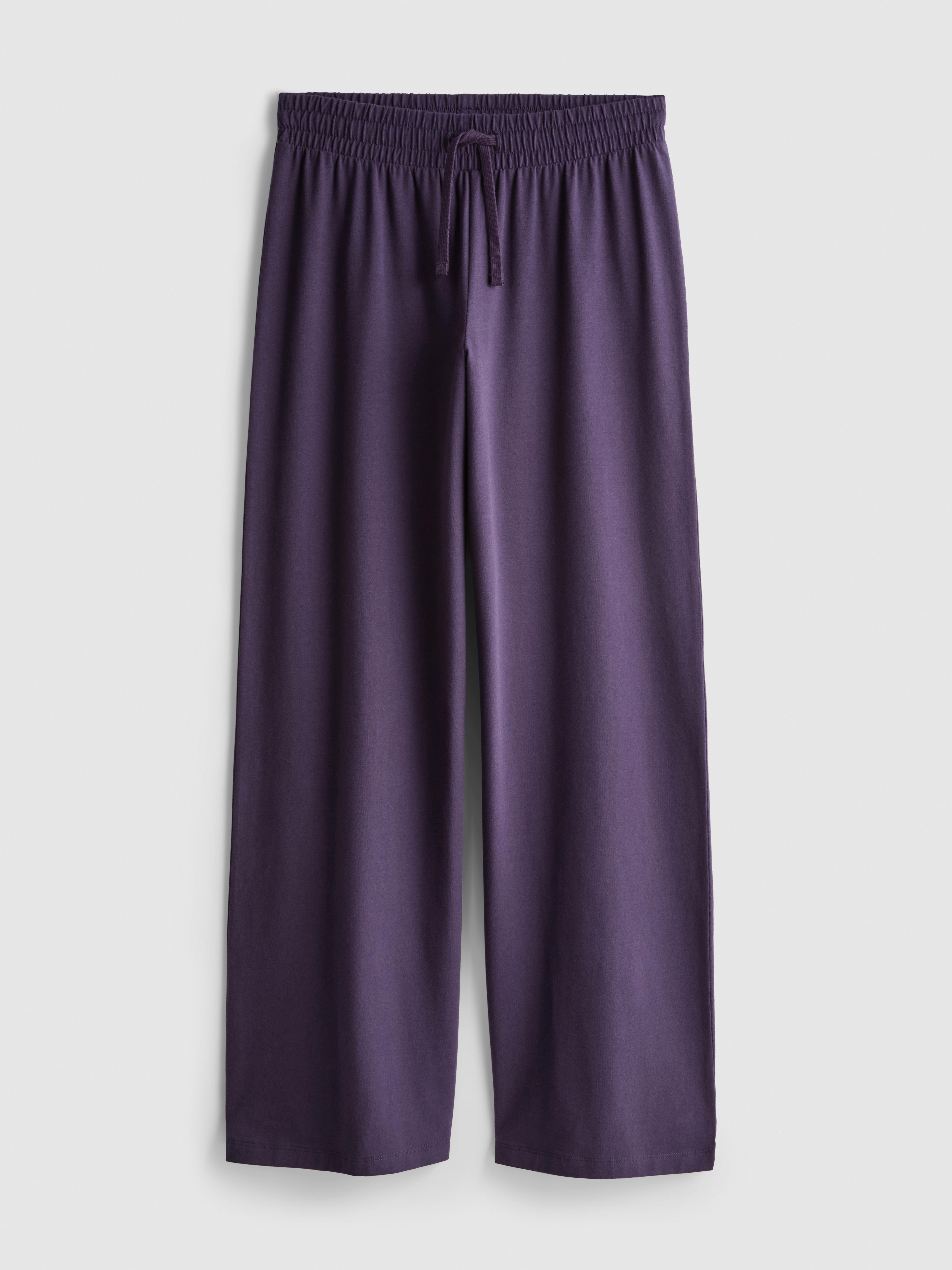 Mid-Rise Cotton Rich Straight Leg Pants