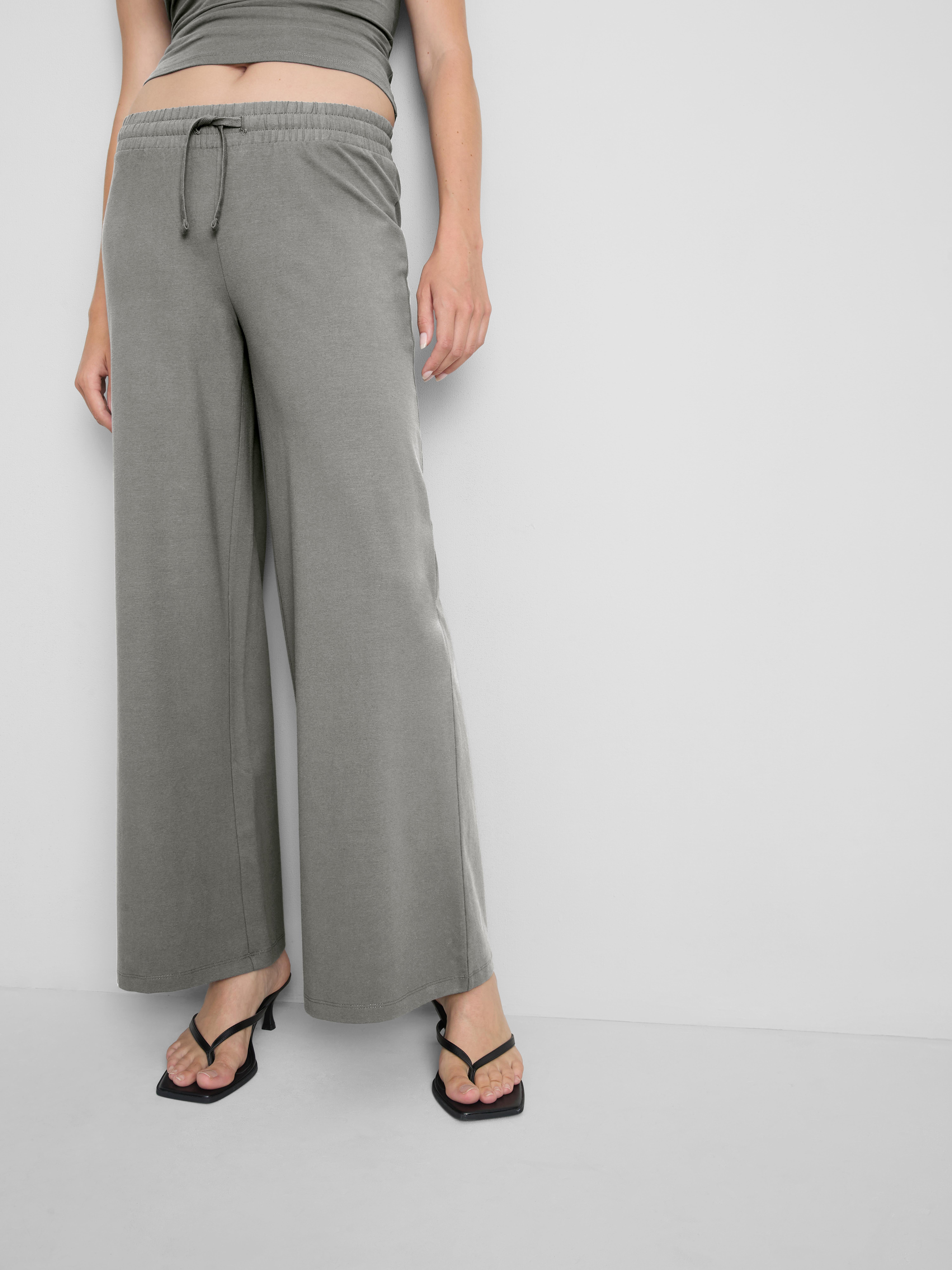 Mid-Rise Cotton Rich Straight Leg Pants