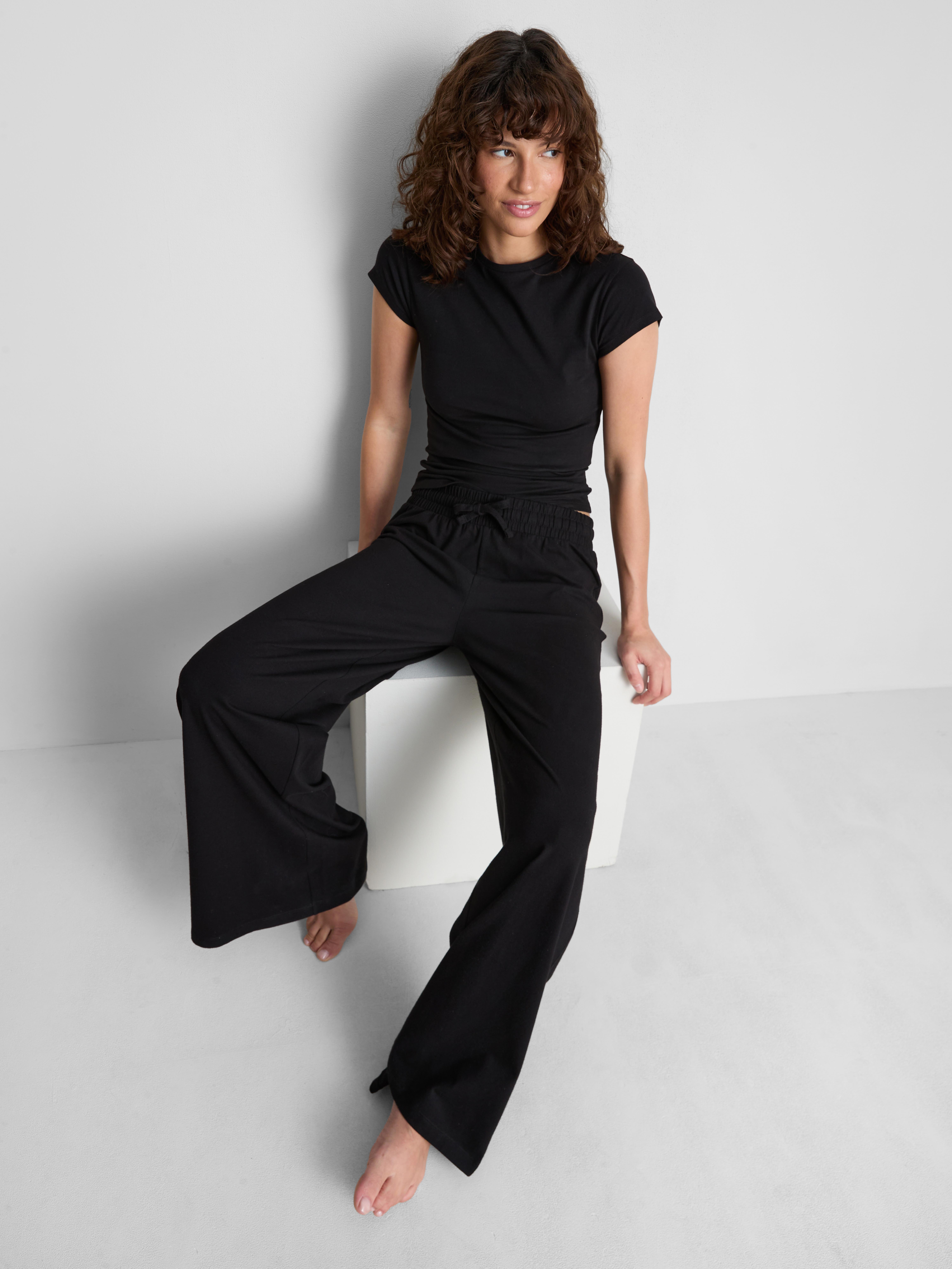 Mid-Rise Cotton Rich Straight Leg Pants
