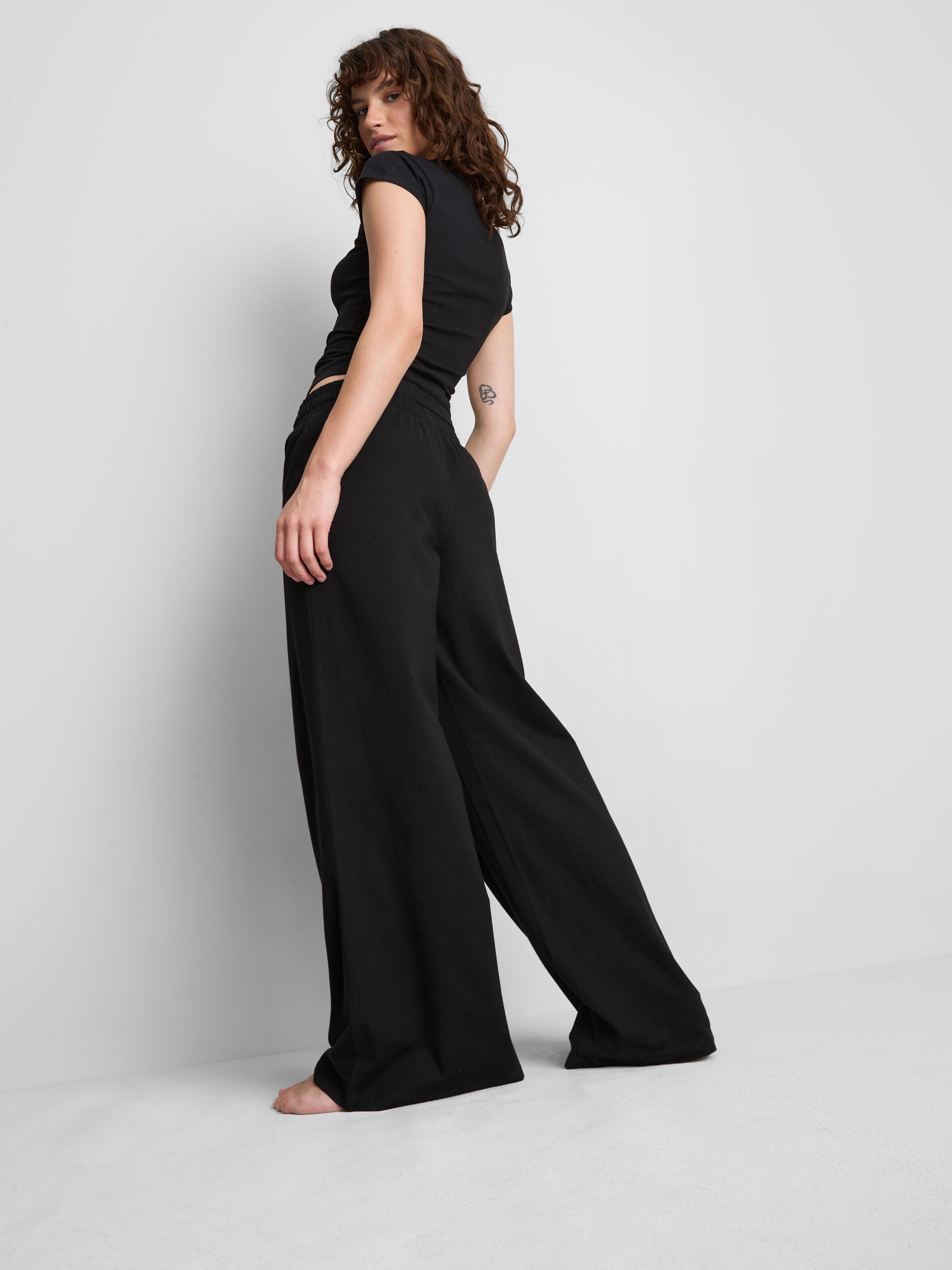 Mid-Rise Cotton Rich Straight Leg Pants