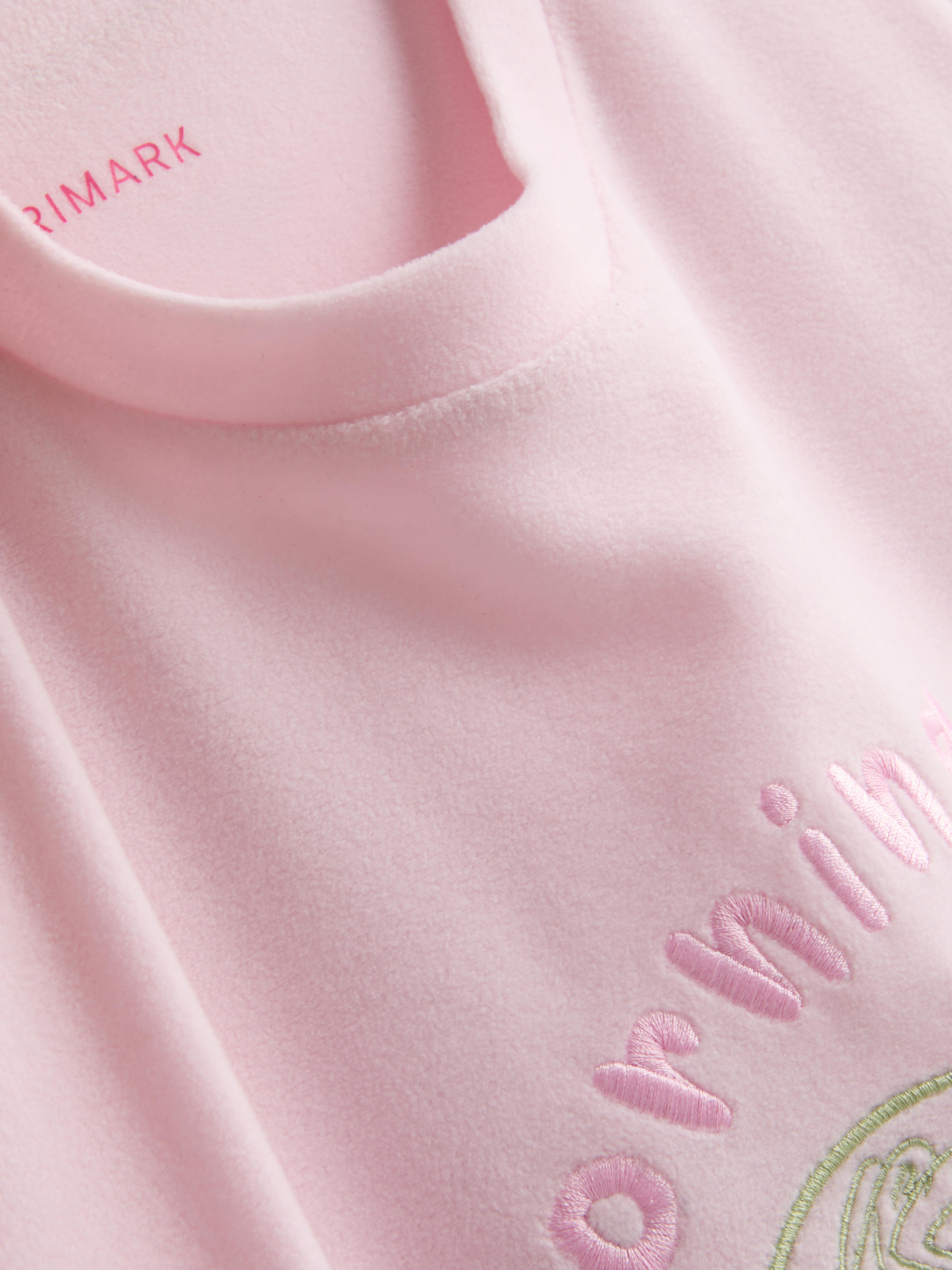 Micro Fleece Embroidered Sweatshirt Pajamas