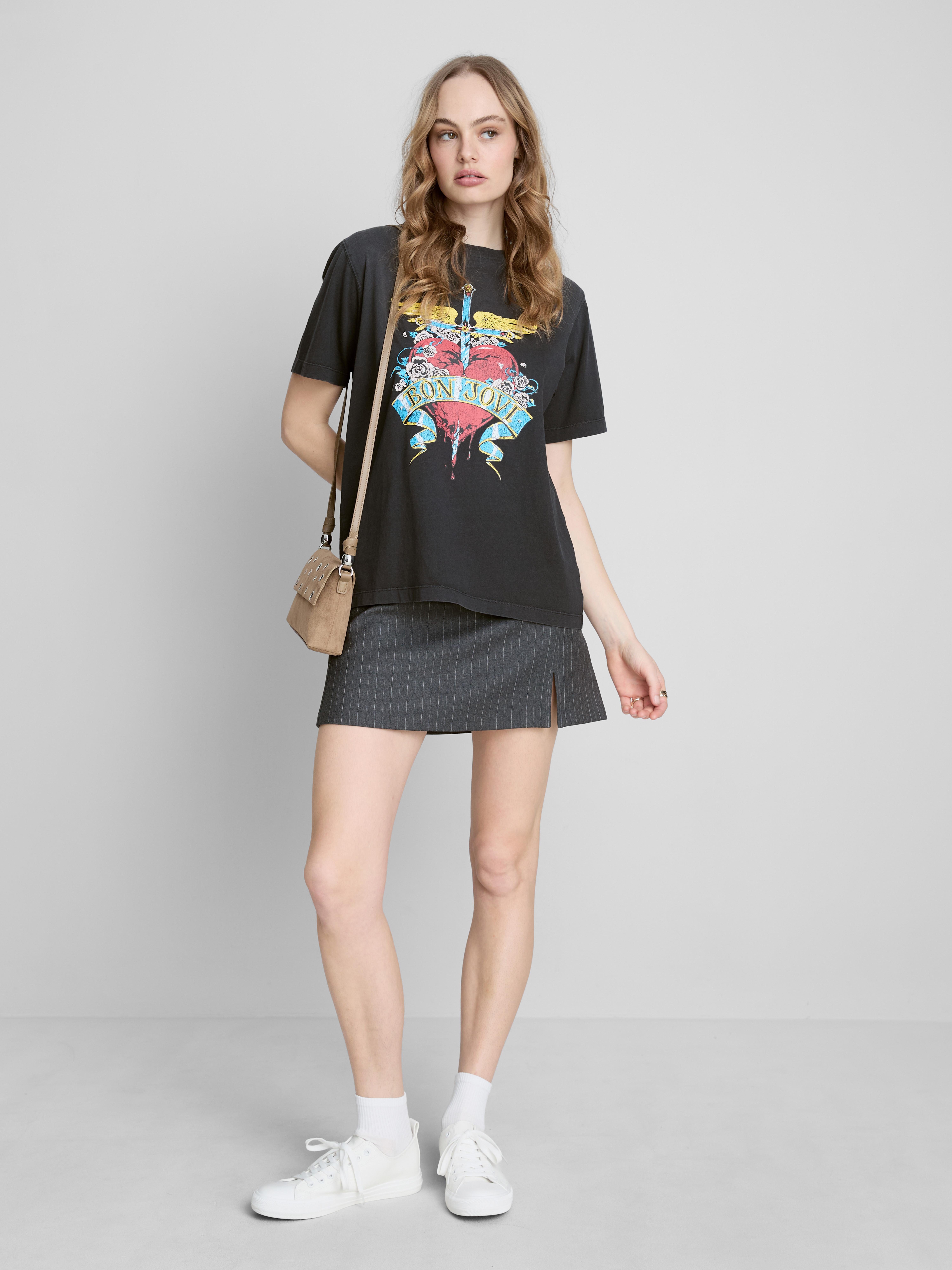 Bawełniany T-shirt z nadrukiem Bon Jovi