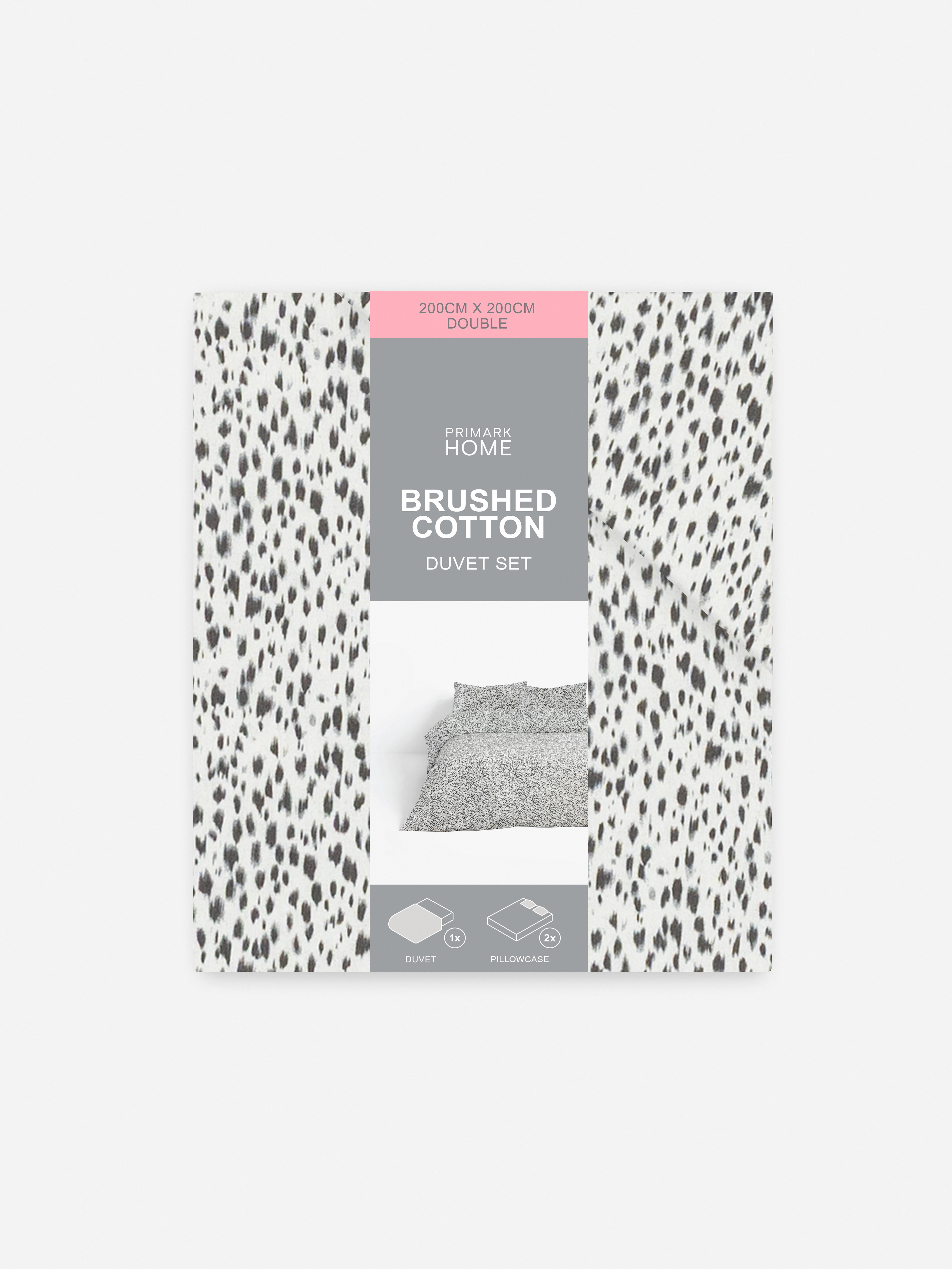 Bettwäscheset aus aufgerauter Baumwolle mit Animal-Print, Doppelbett