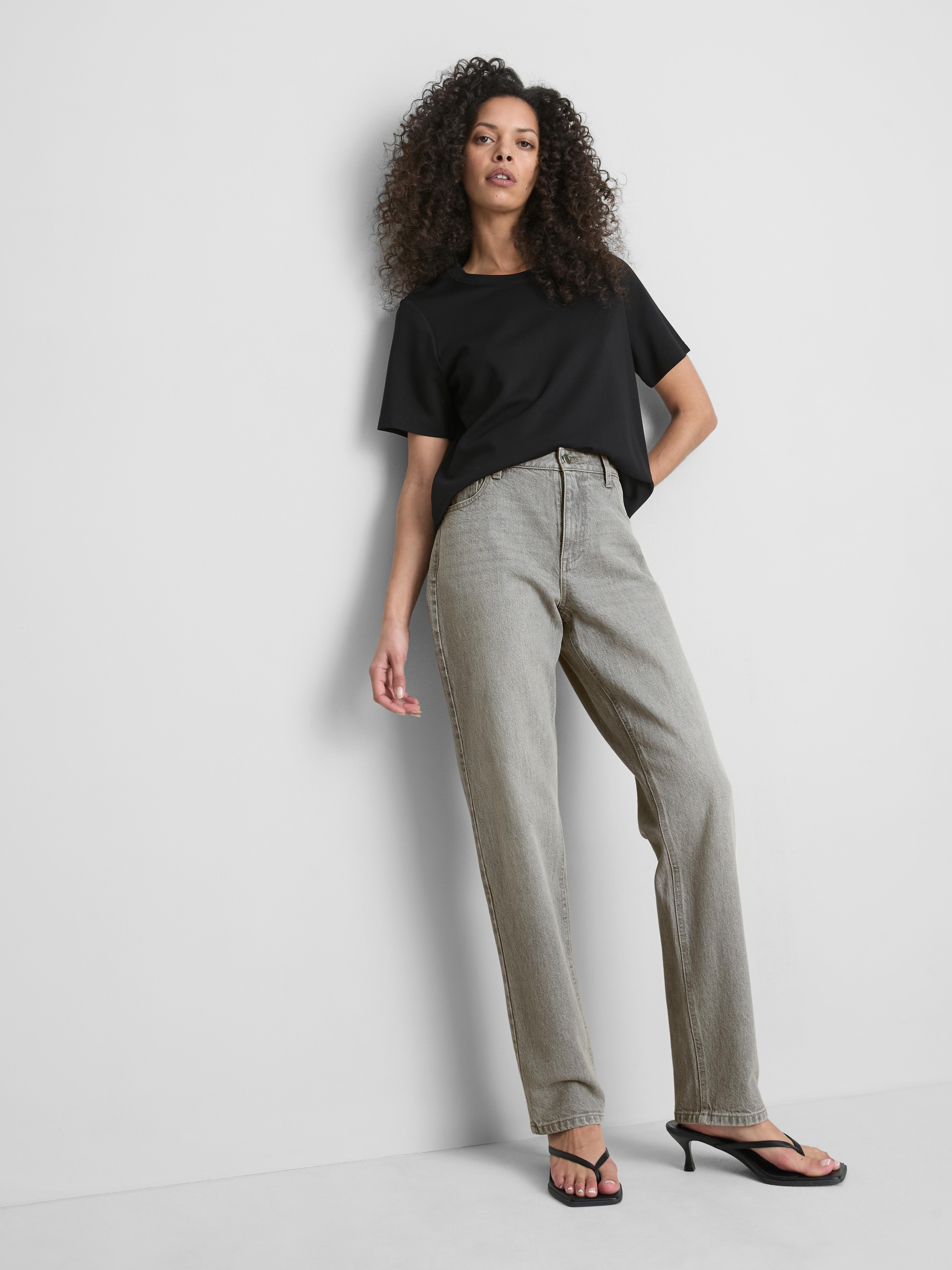 Strakke jeans met rechte pijpen