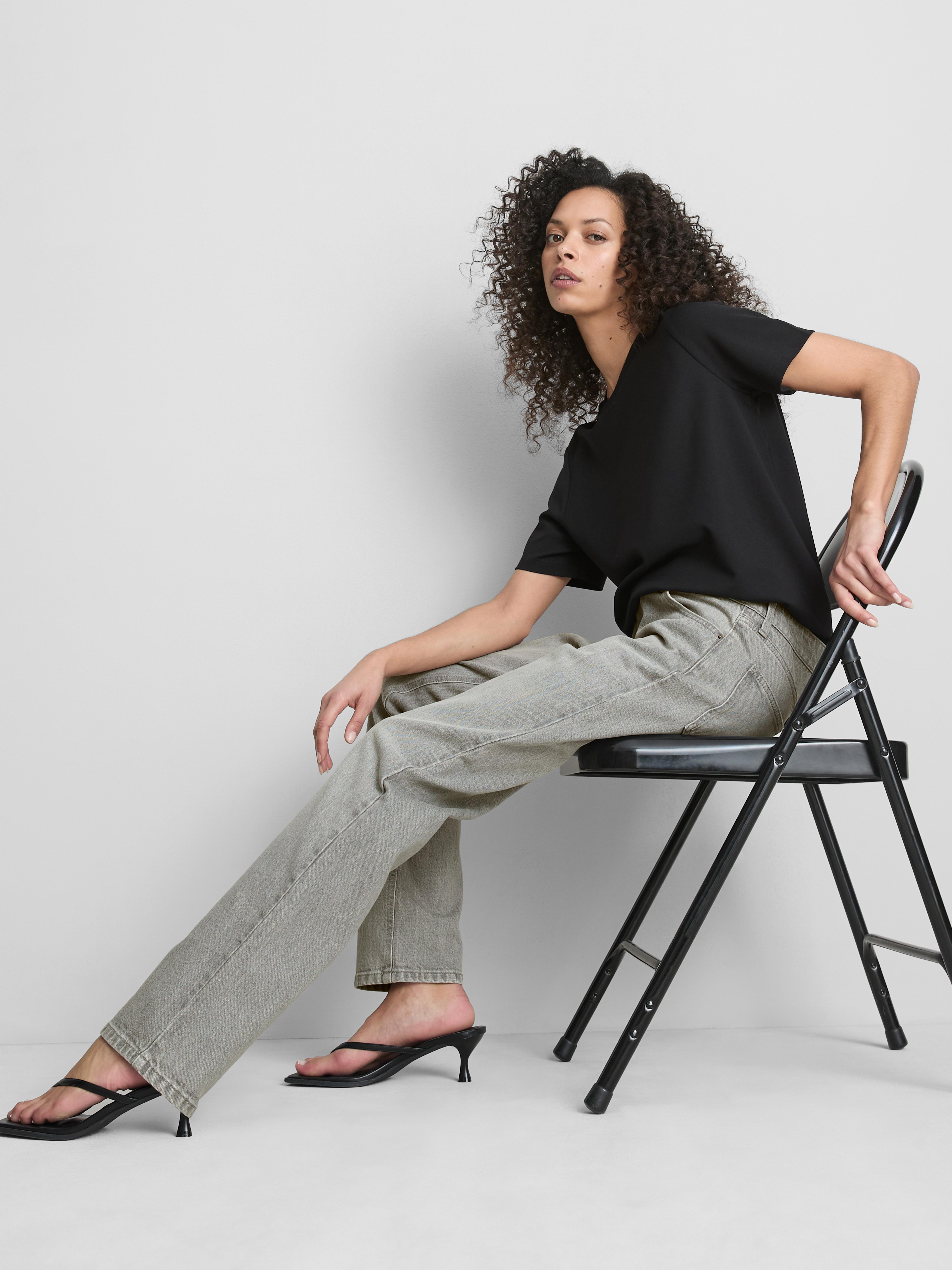 Strakke jeans met rechte pijpen