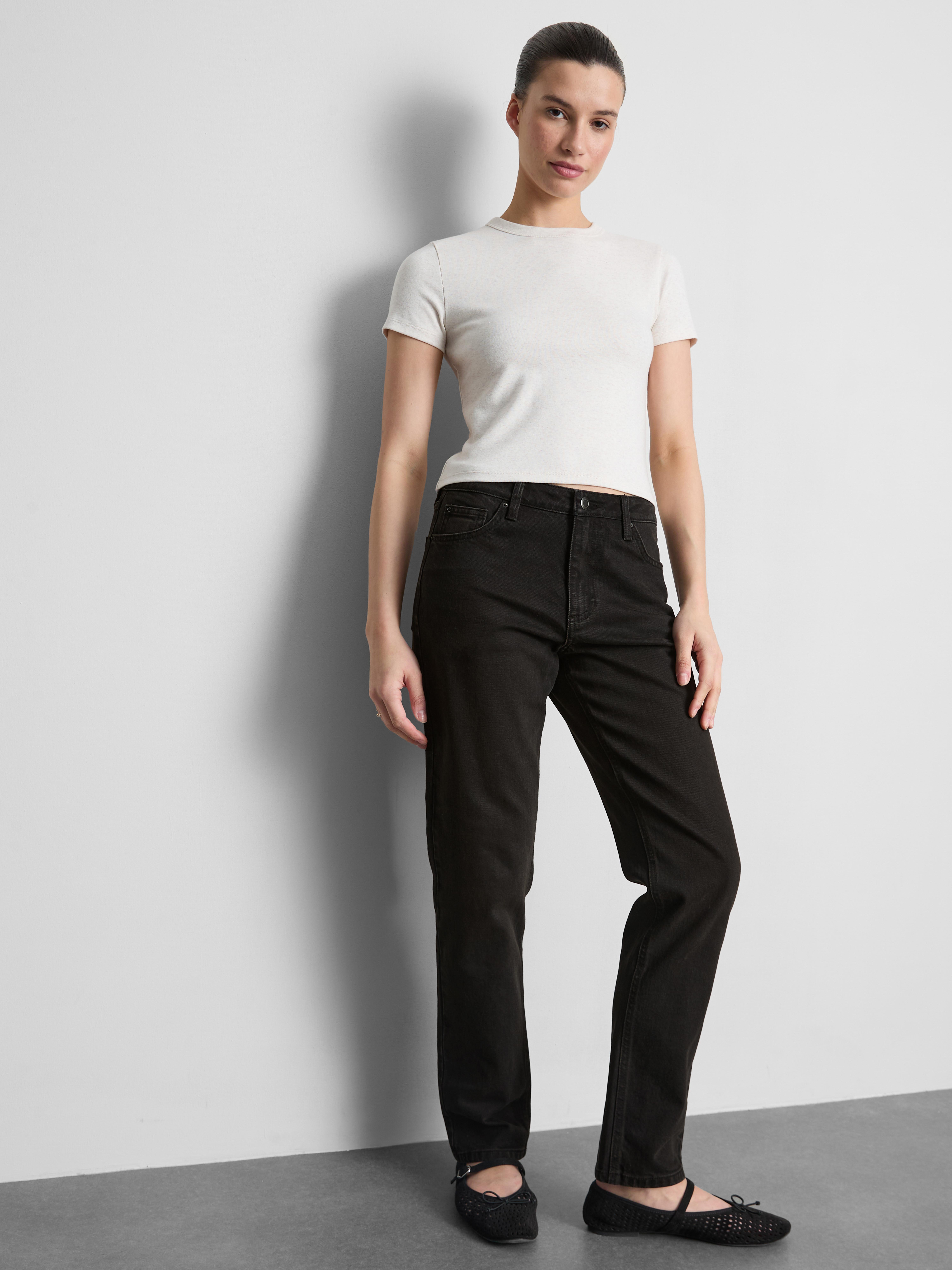 Slim Straight Leg Denim Jeans