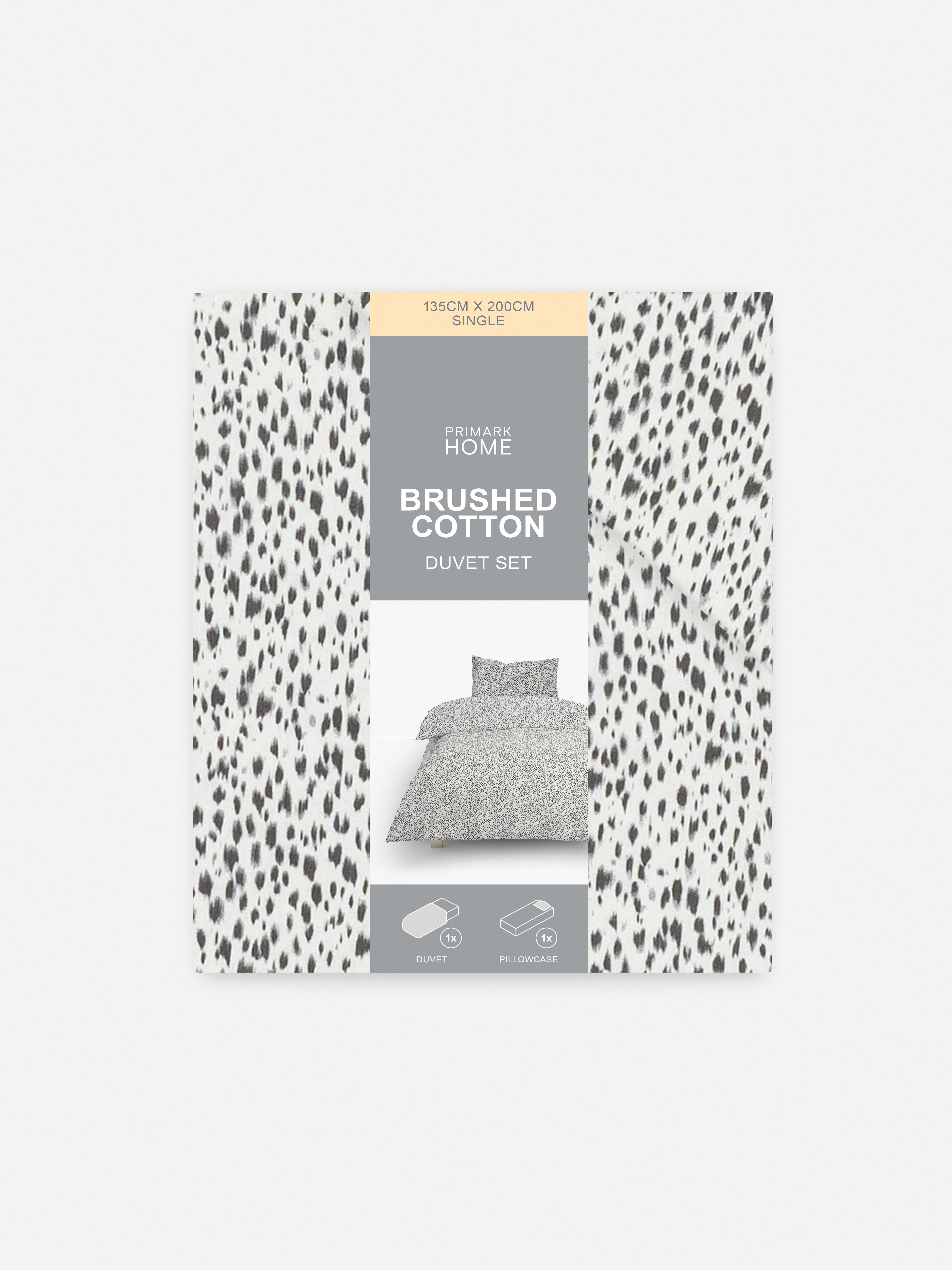Animal Pattern Brushed Cotton Single Duvet Cover Set