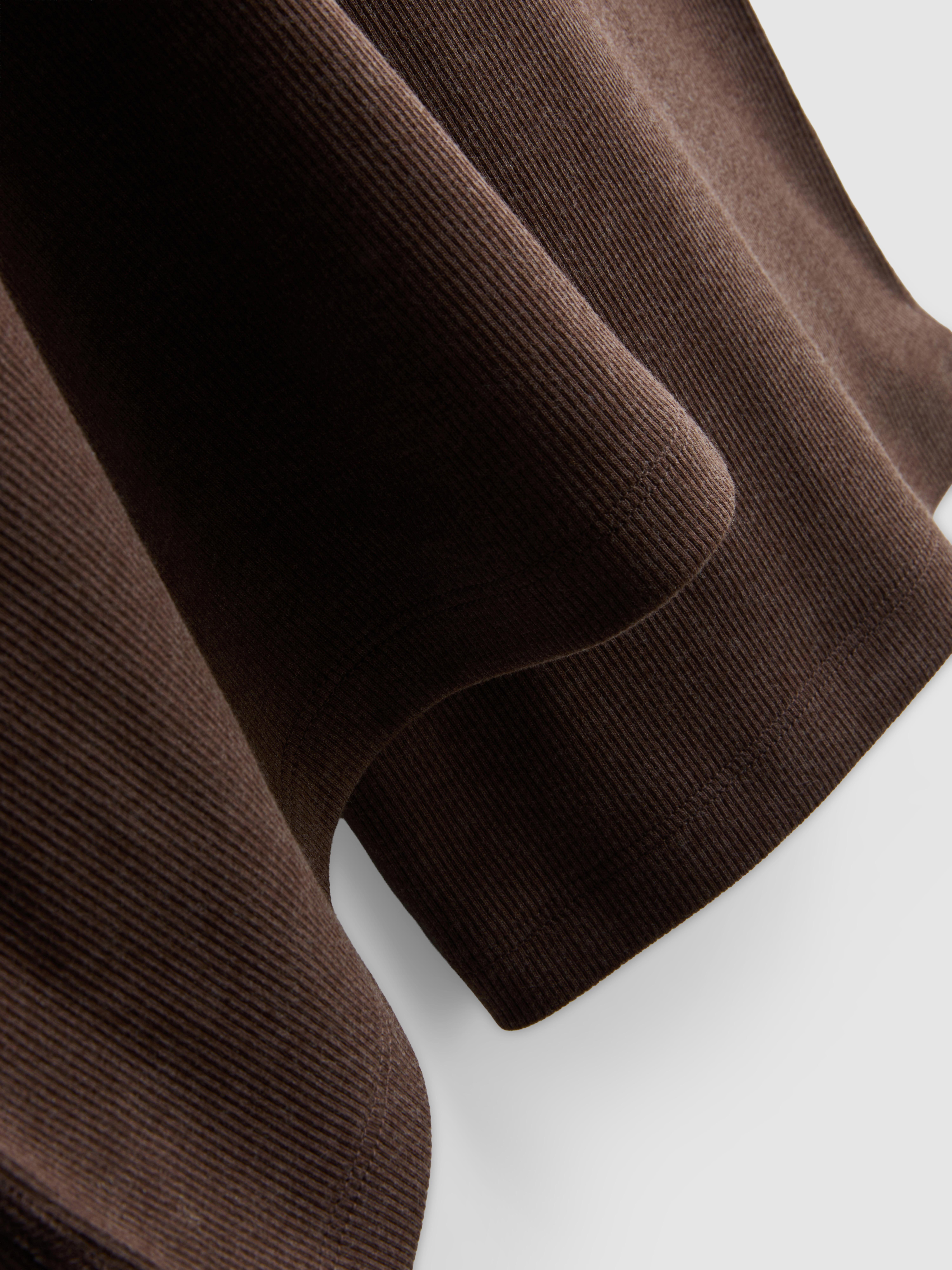 Cotton-Rich Ribbed Wide-Leg Pants