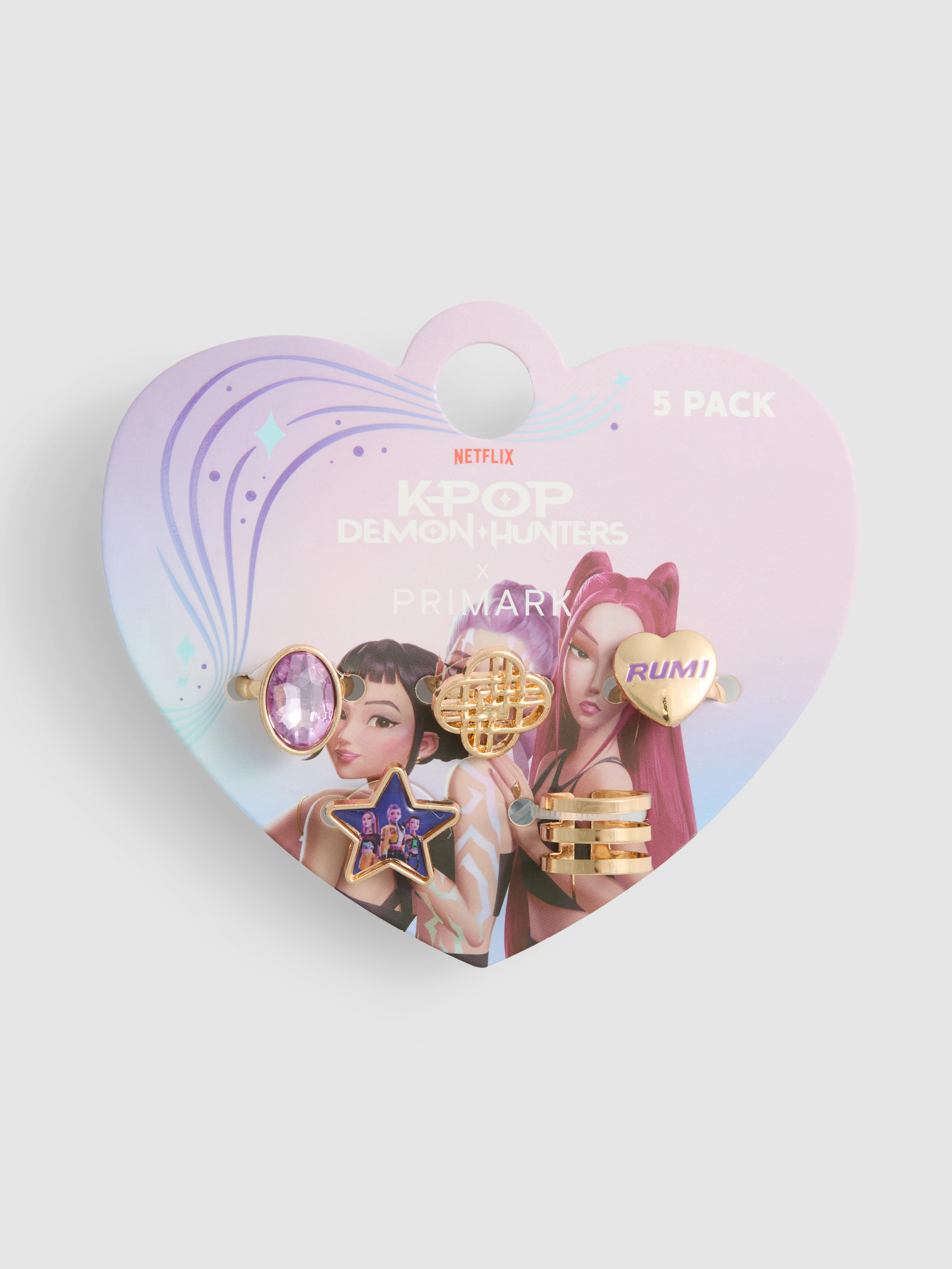 5pk KPop Demon Hunters Ring Set
