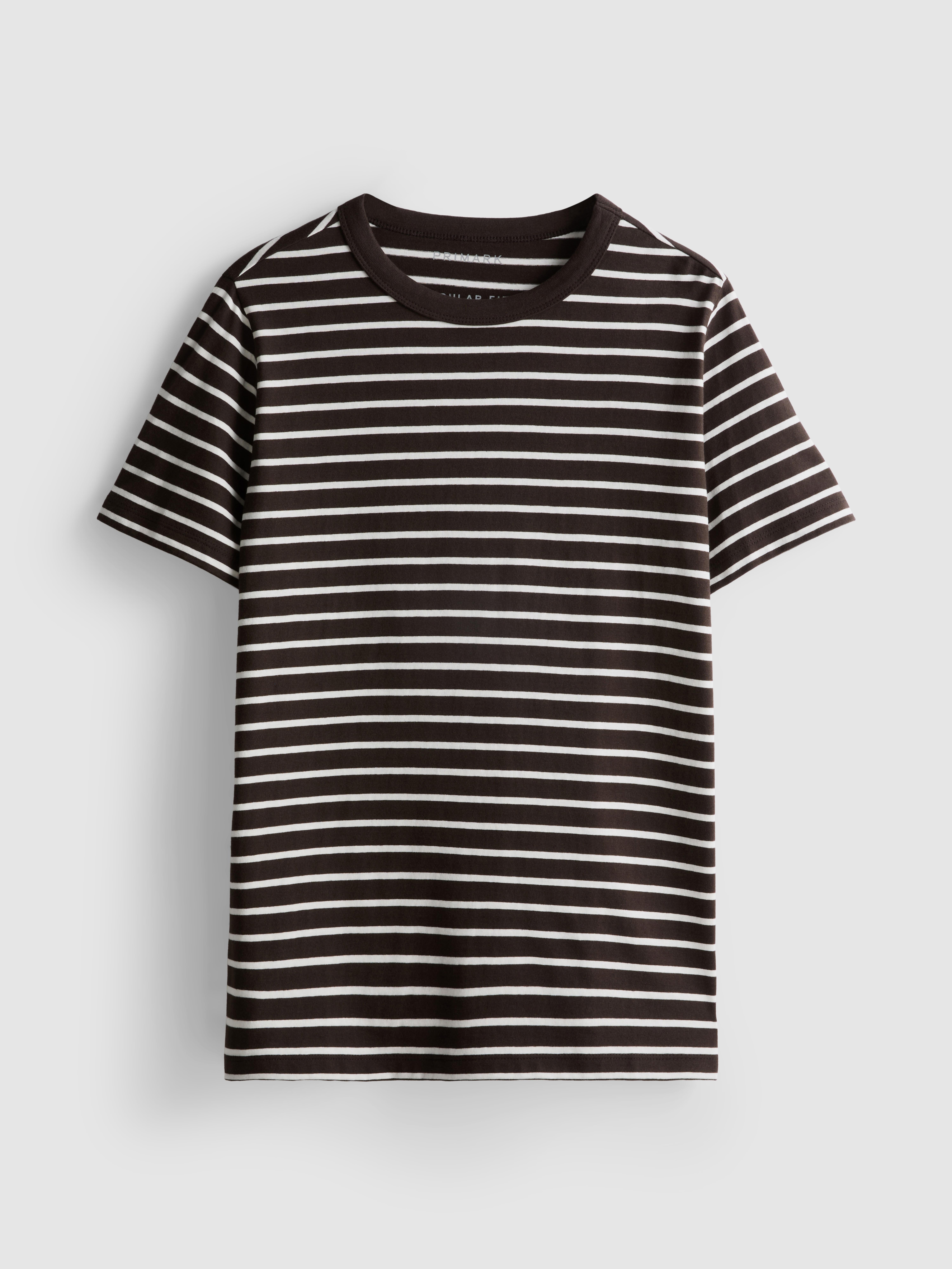 T-shirt riscas puro algodão