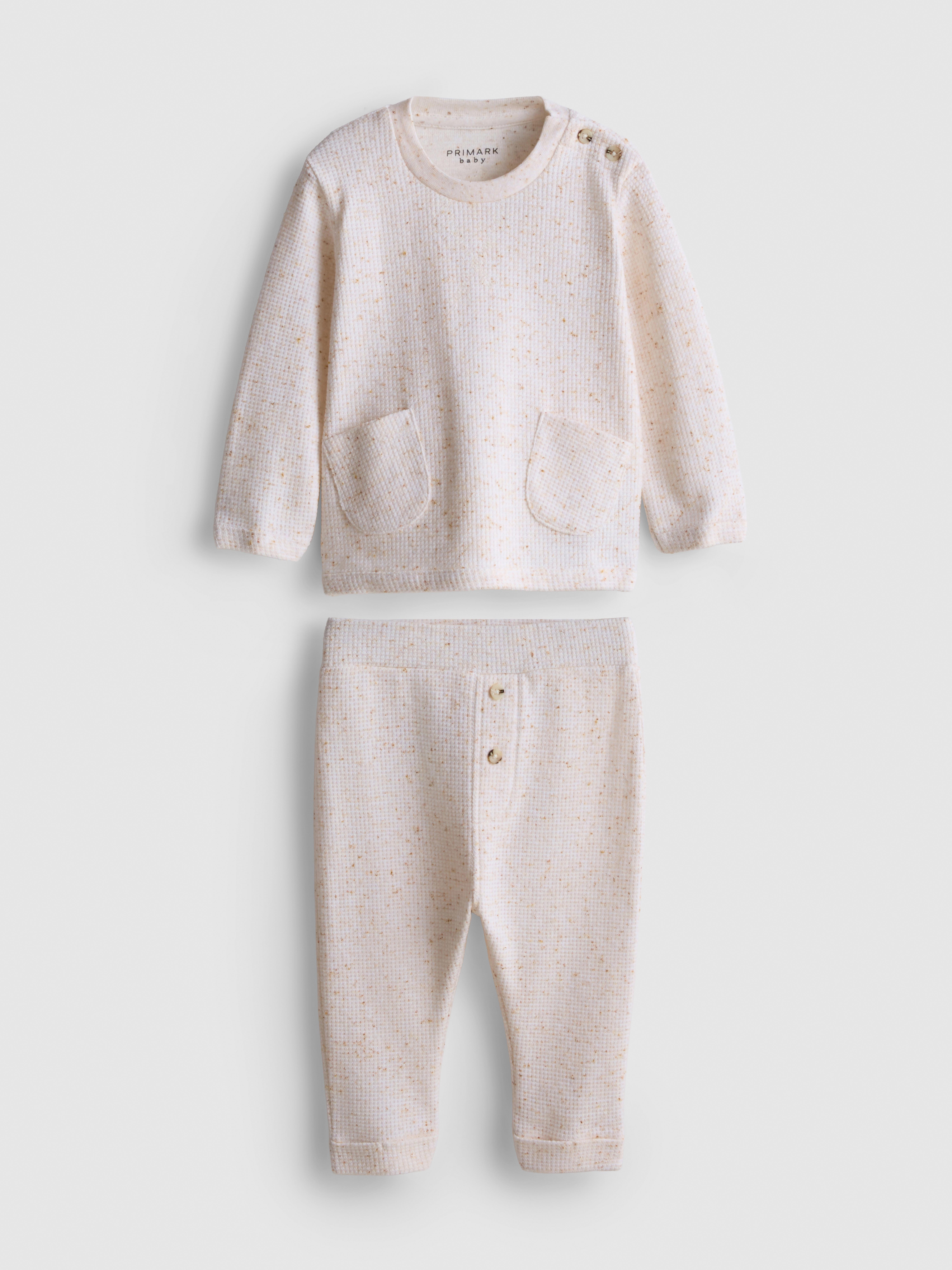 0-18mths | Cotton-Rich Waffle Top and Leggings Set