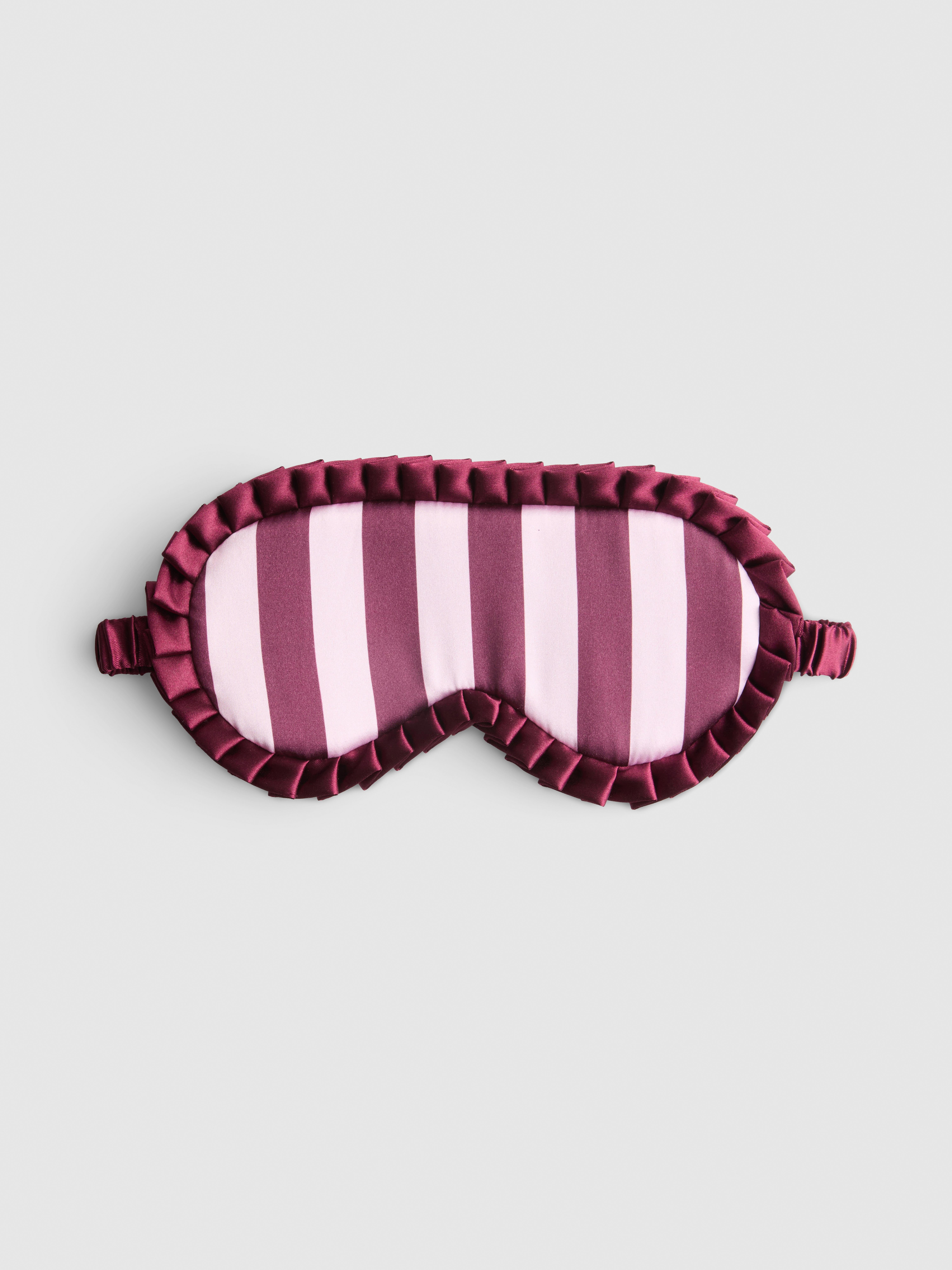 Slaapmasker met strepen en ruches