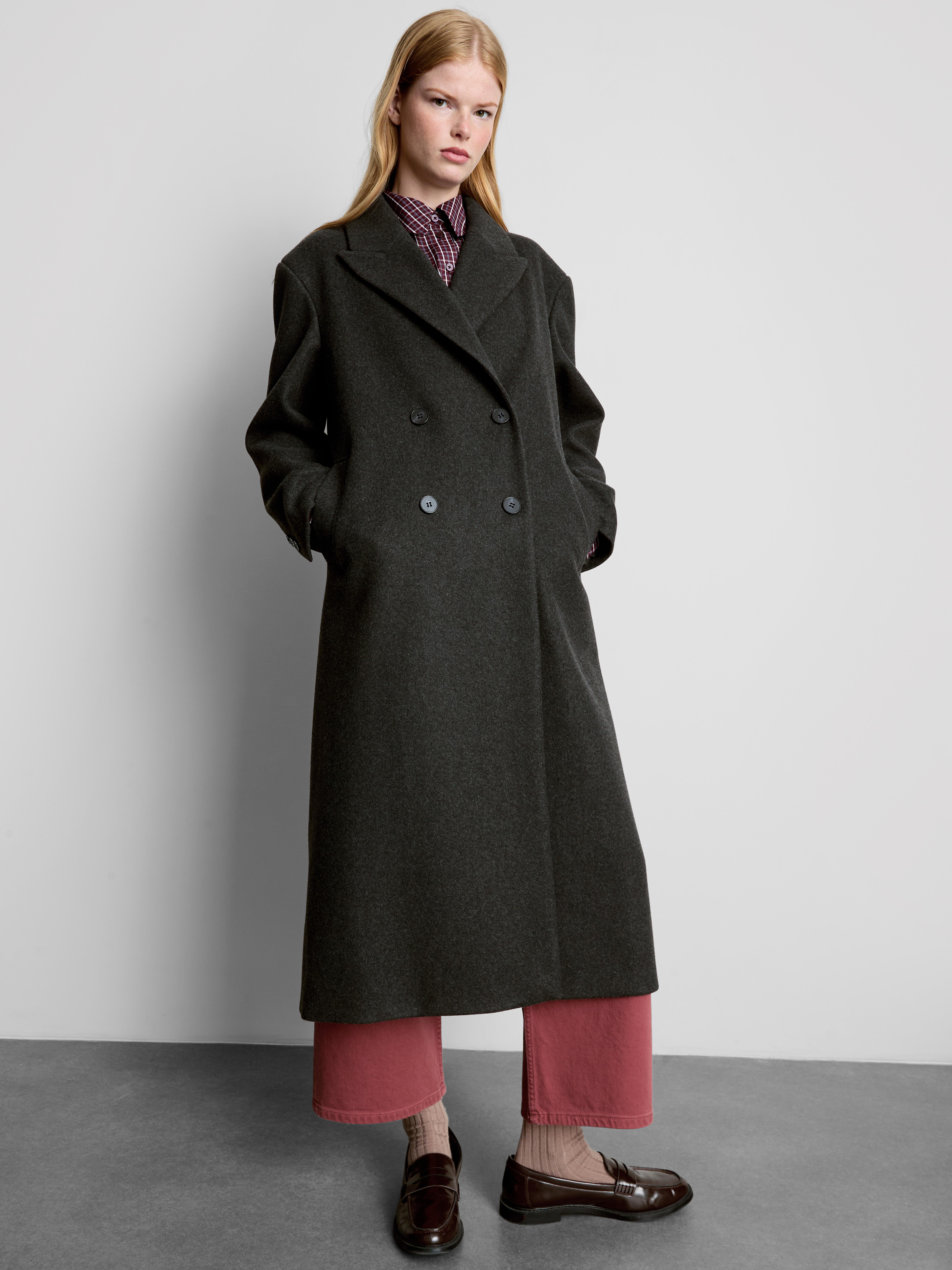 Double-Breasted Longline Coat