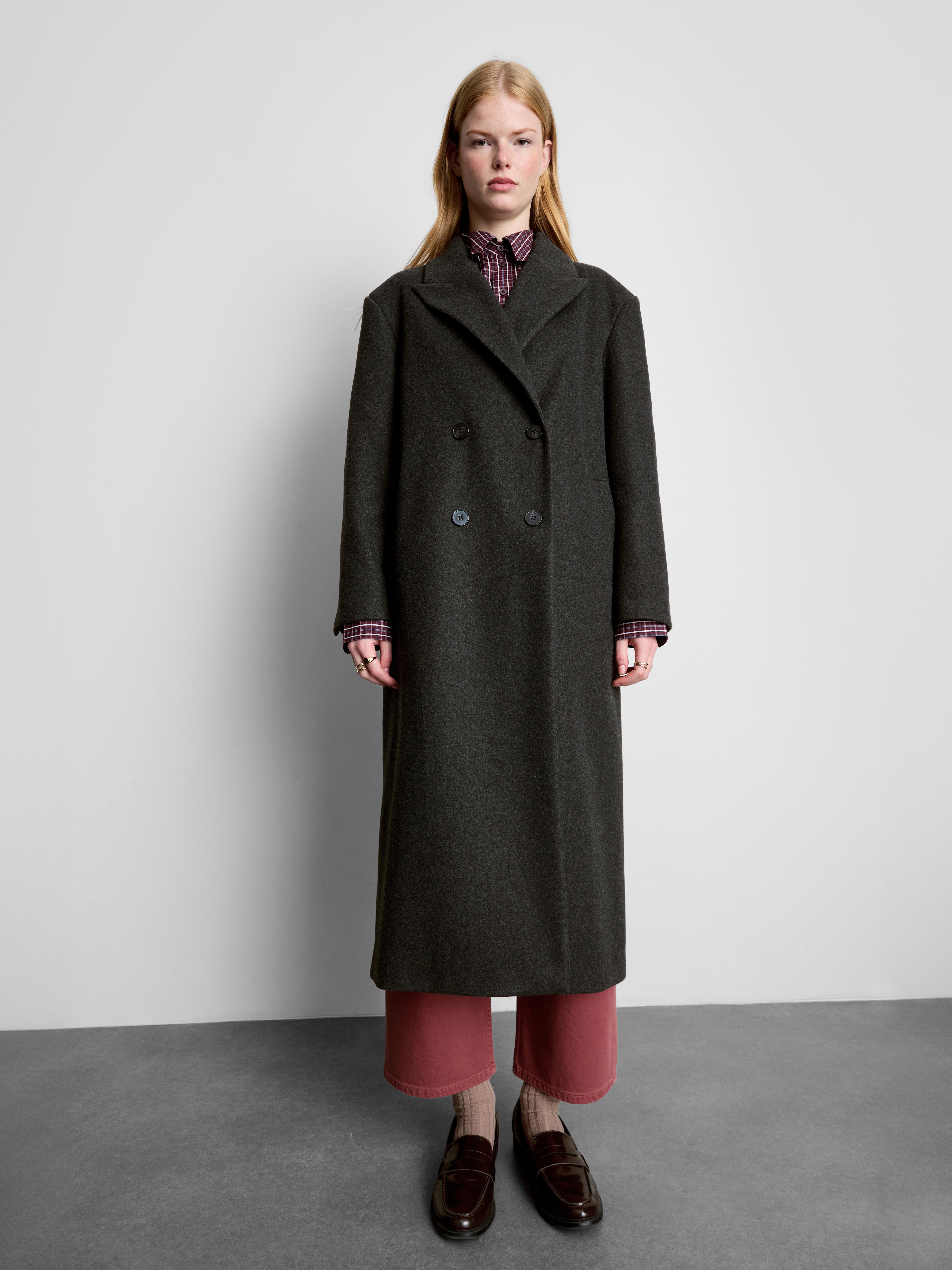 Double-Breasted Longline Coat