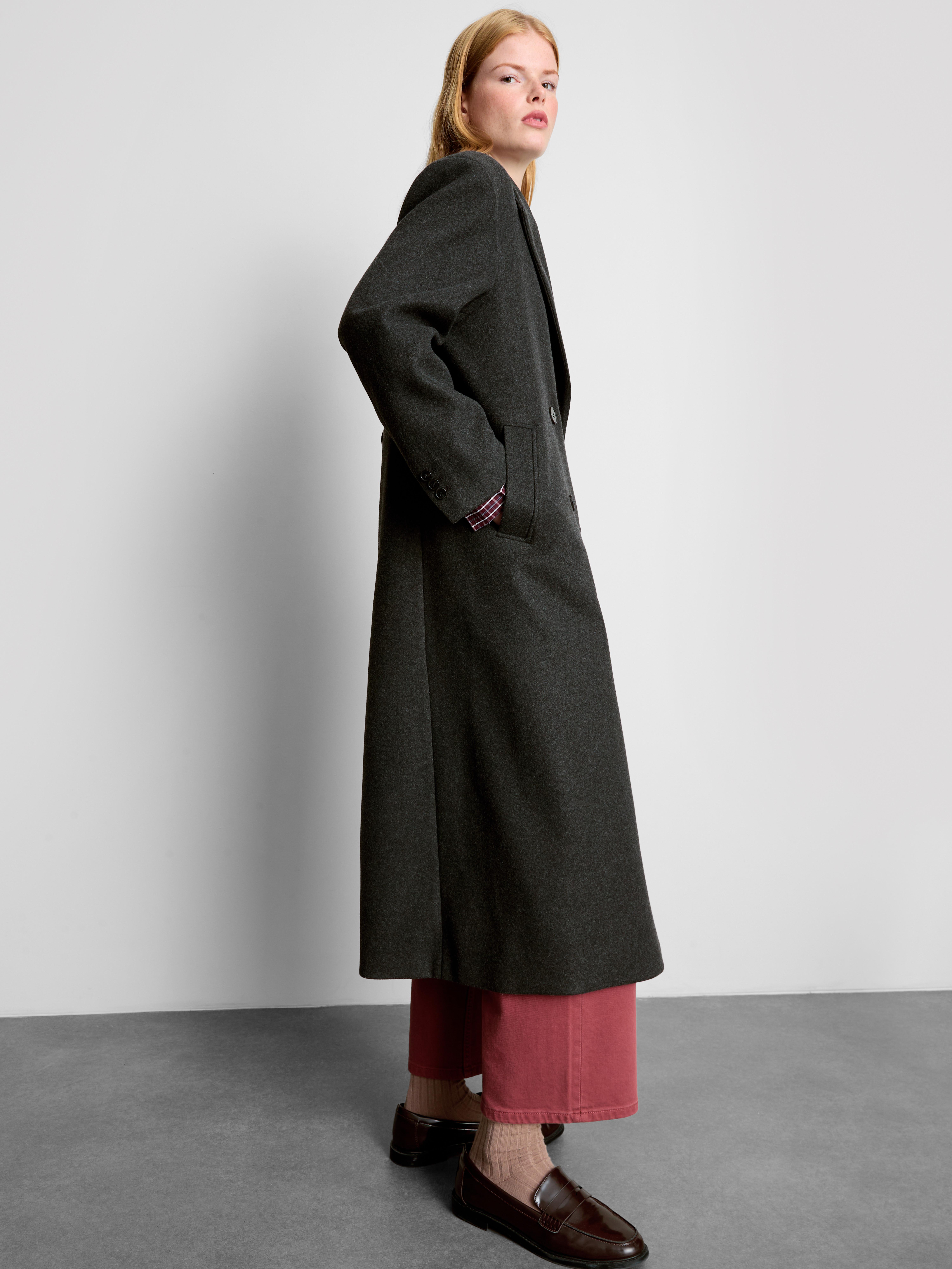 Double-Breasted Longline Coat