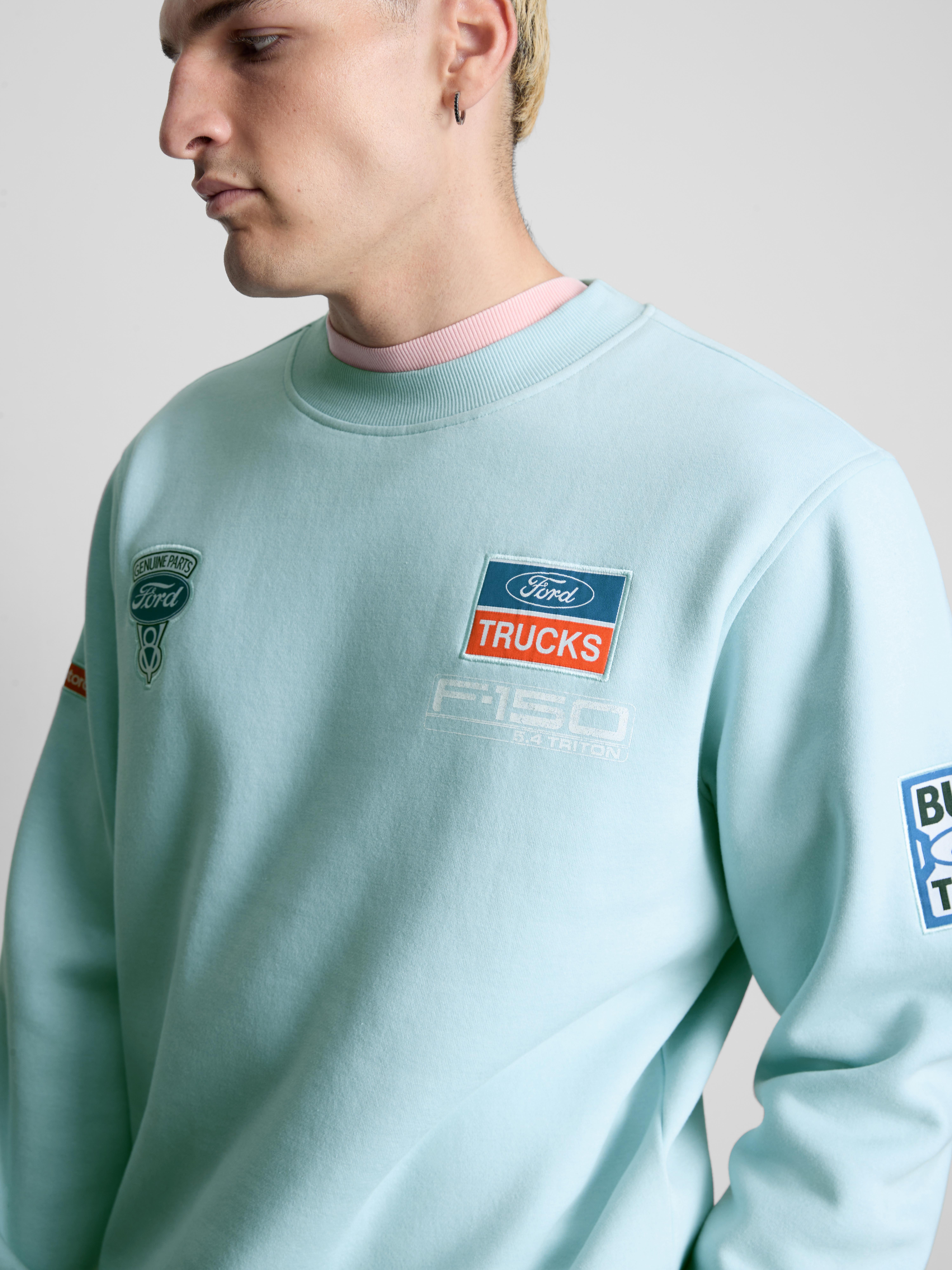 „Ford“ Sweatshirt mit Aufnäher aus Baumwollmischung