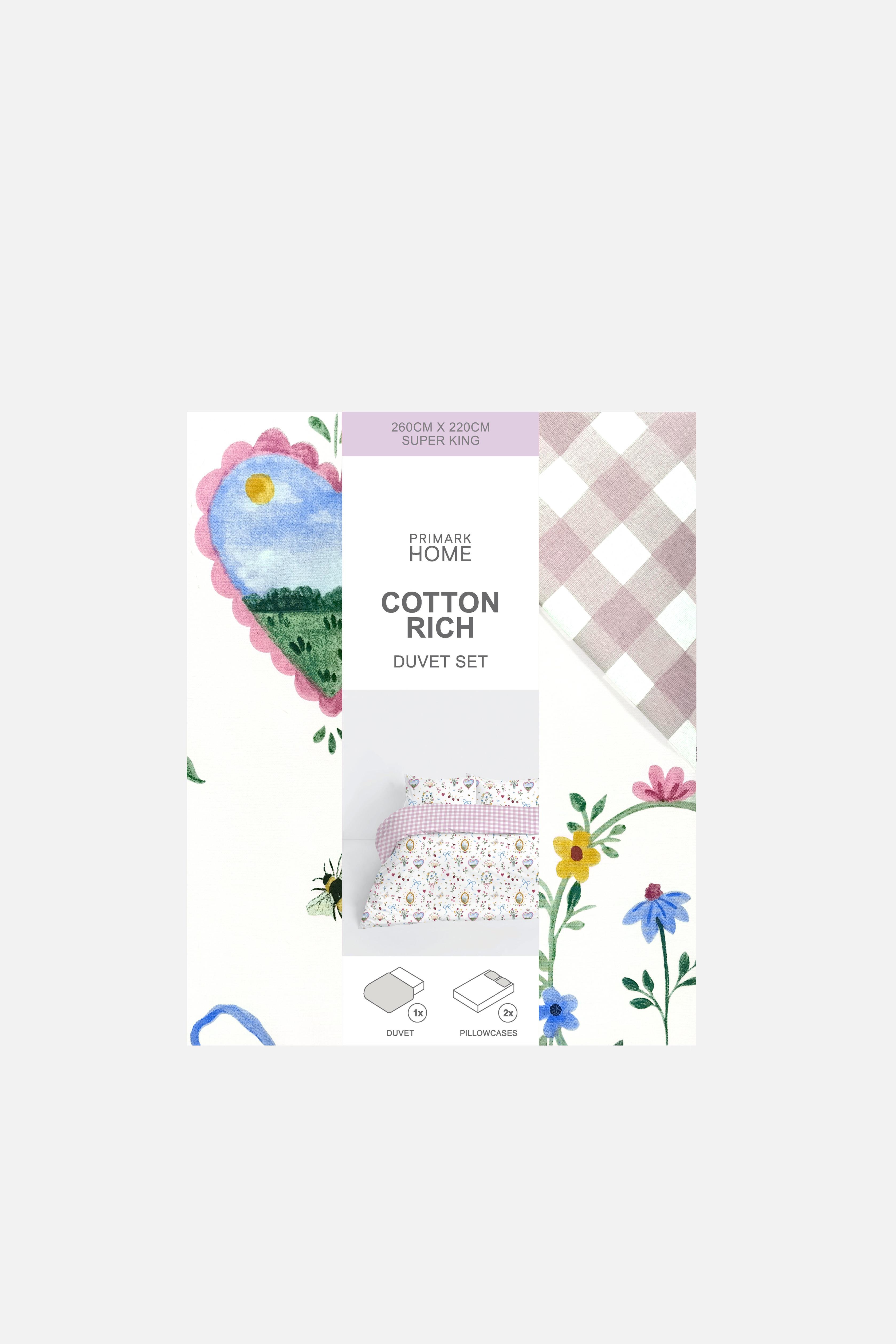 Cotton Rich Country Badges Super King Duvet Cover Set