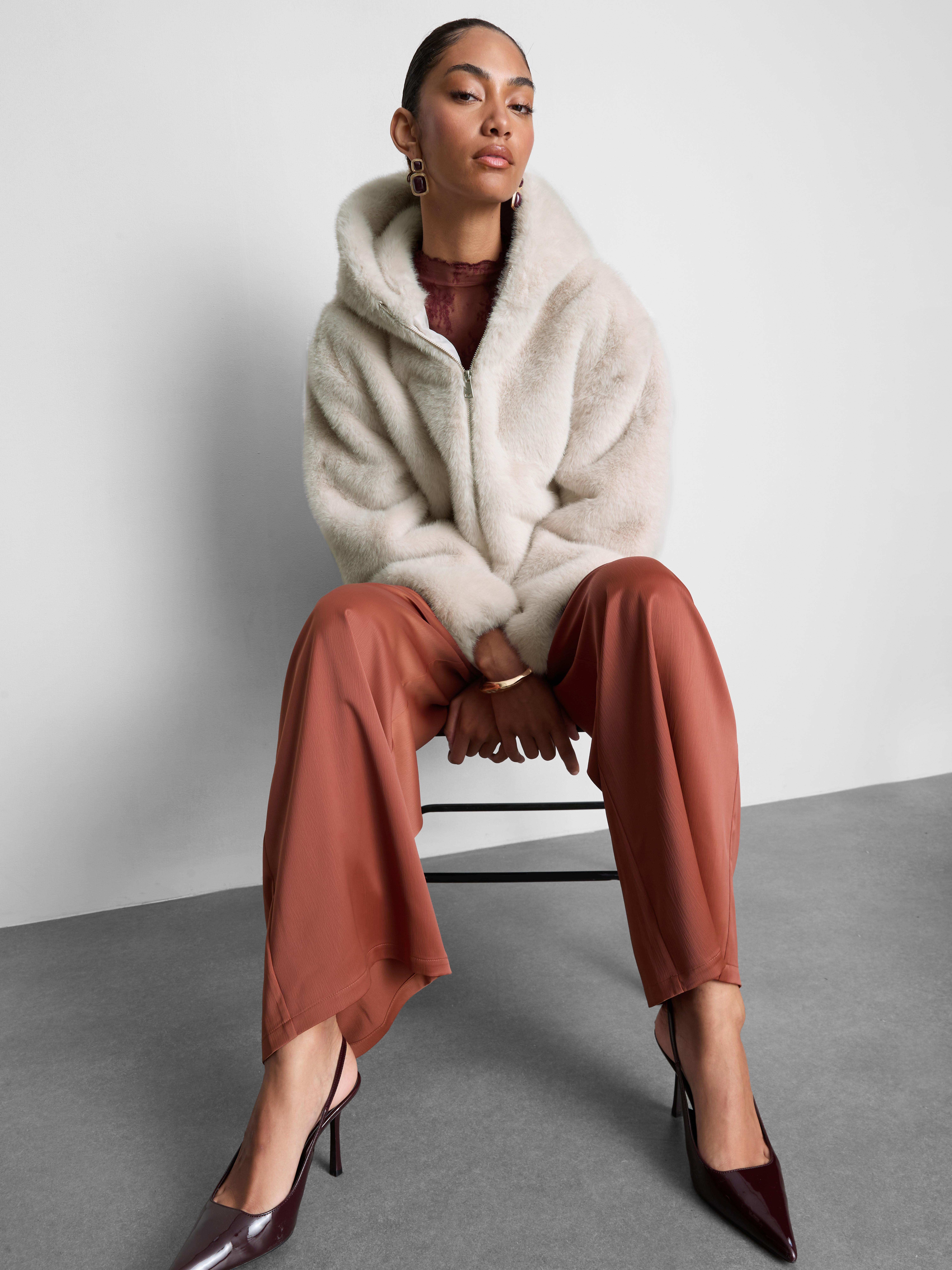 Faux Fur Hooded Jacket